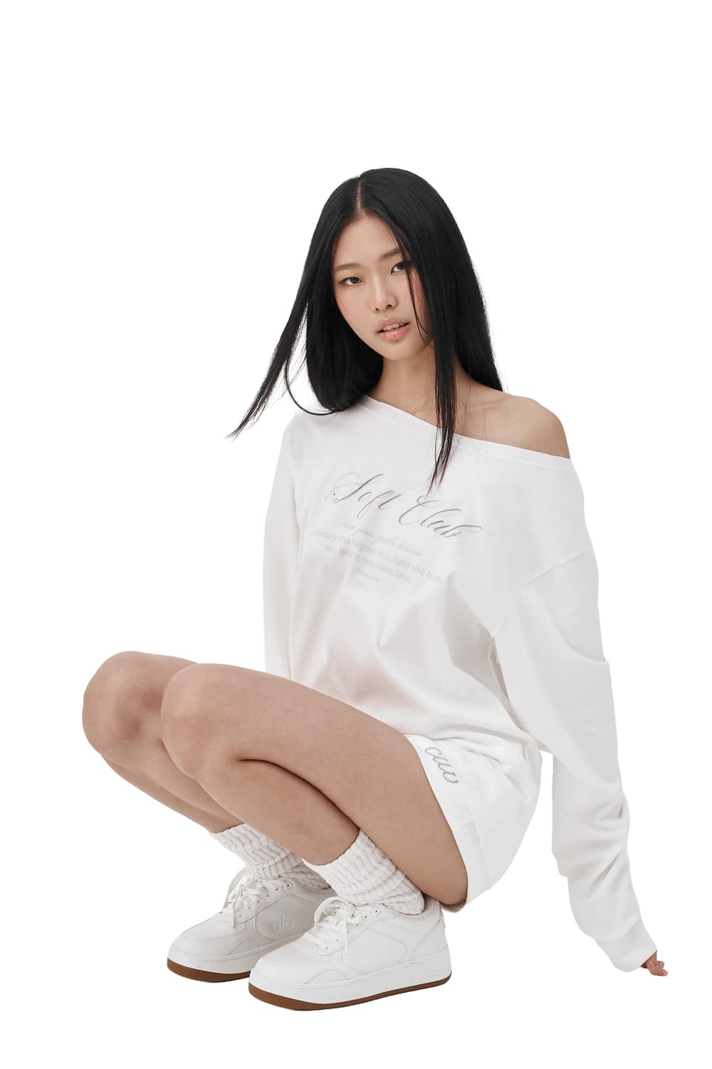 클리시어 소프트클럽 오프숄더 티셔츠 상품이미지4