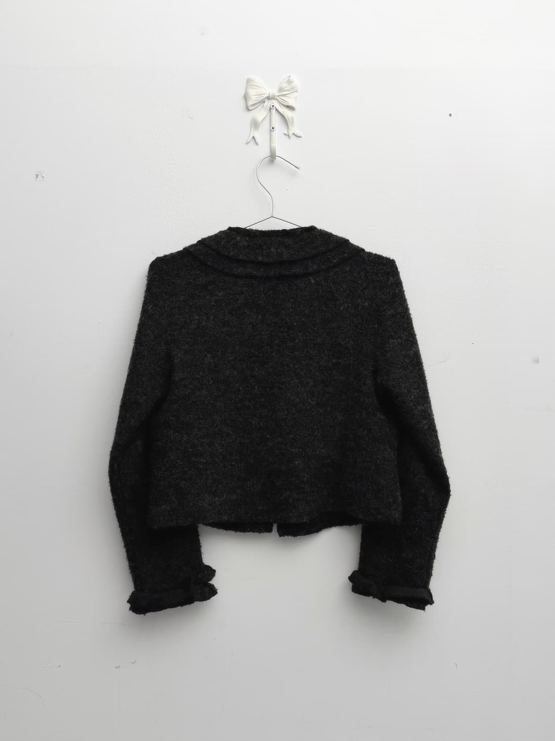 차콜 프릴 디테일 울 자켓 상품이미지7