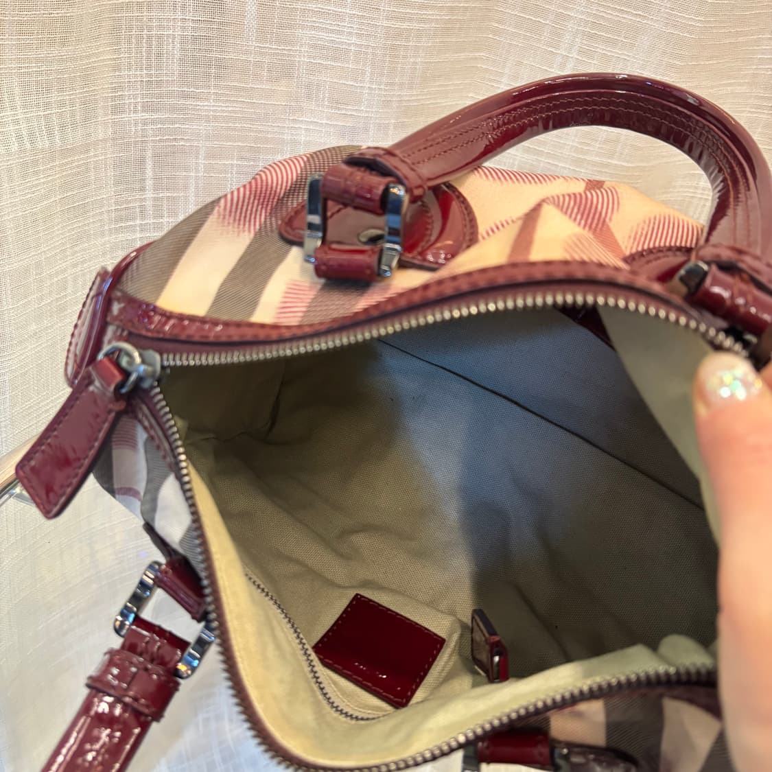 정품 버버리 하트 노바체크 갸루 토트백     상품이미지8