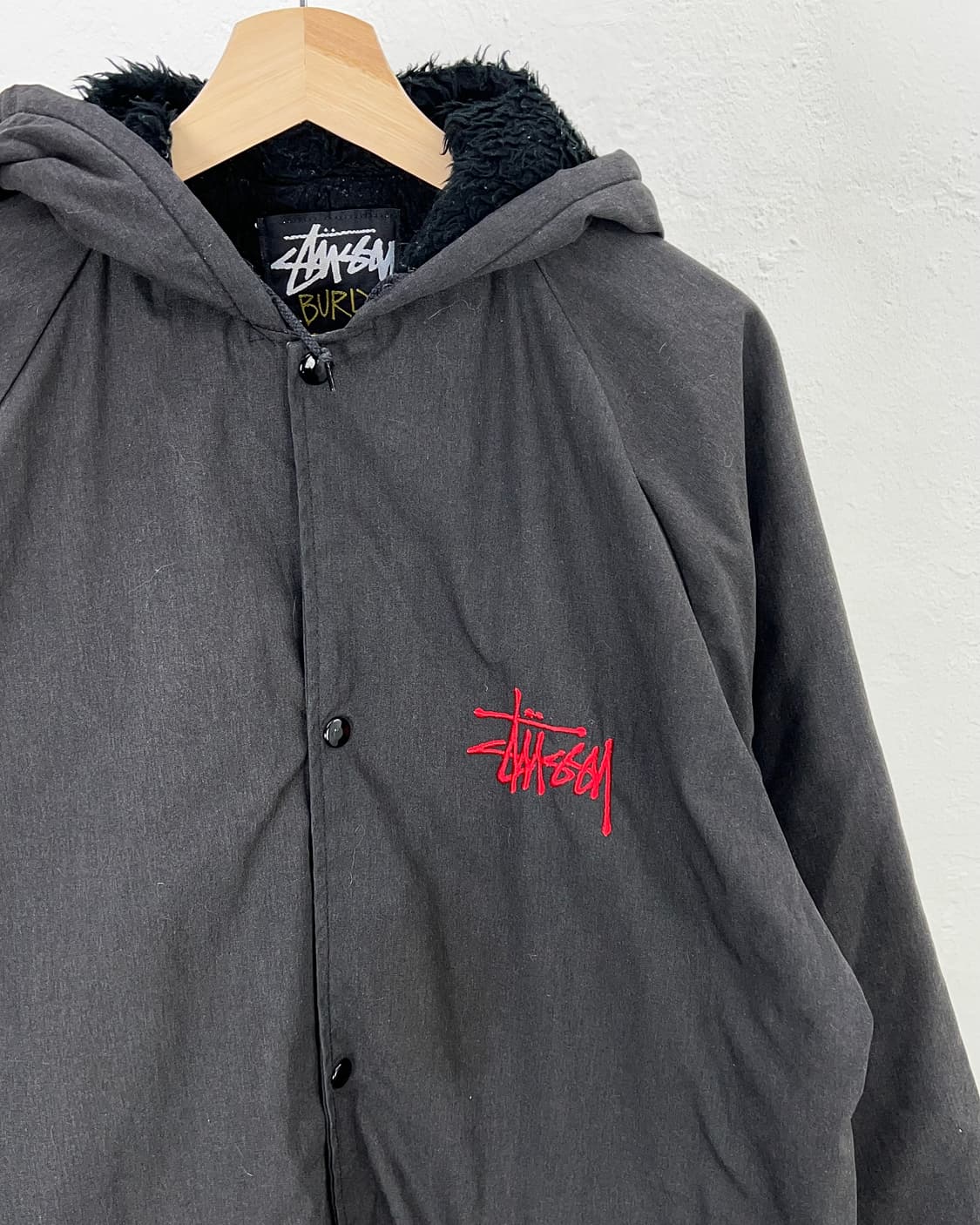 80s 스투시 캔버스 인설레이트 백로고 돕 쉐르파 코치 자켓 상품이미지4