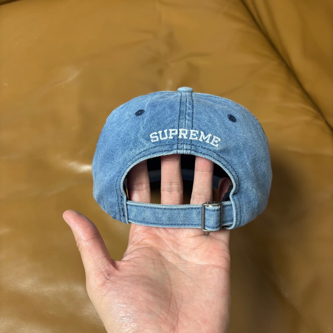 Supreme 슈프림 멀티 컬러 로고 워시드 데님 6패널 볼캡 모자 상품이미지7
