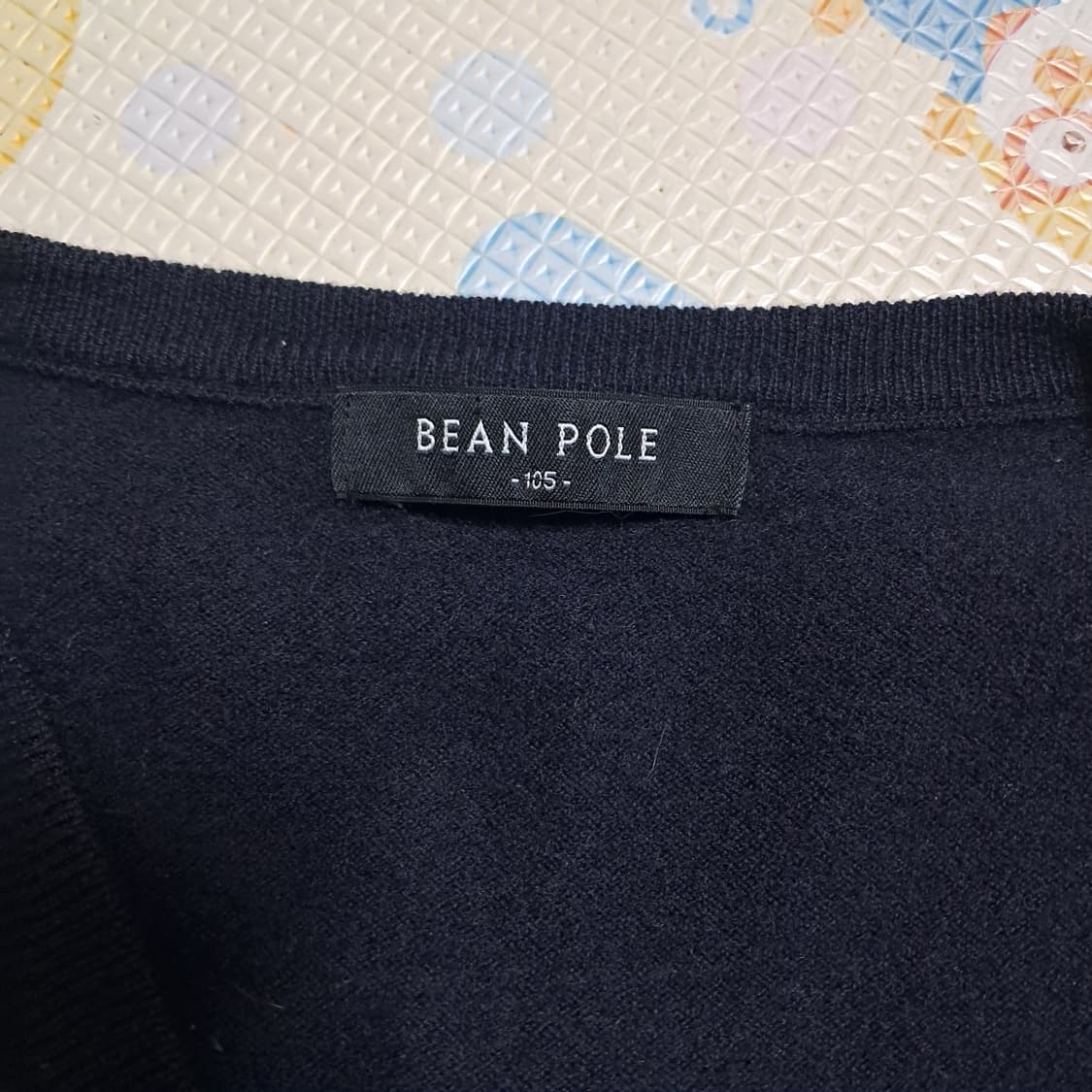 빈폴 아가일 V넥 모 100% 니트 100~105 상품이미지8