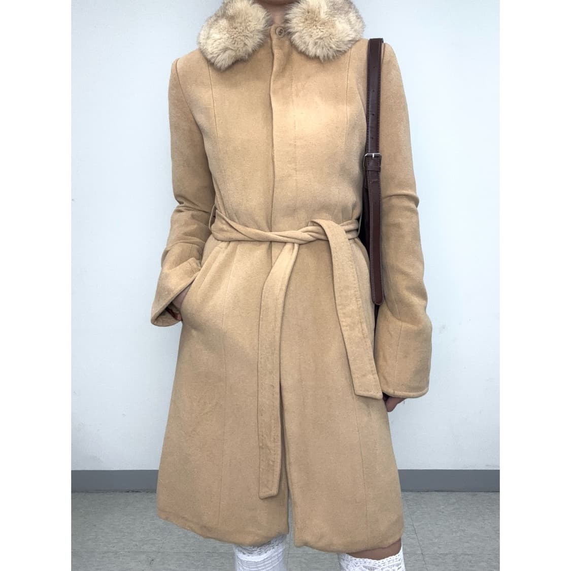 빈티지 갸루 롱 코트 아우터 상품이미지1