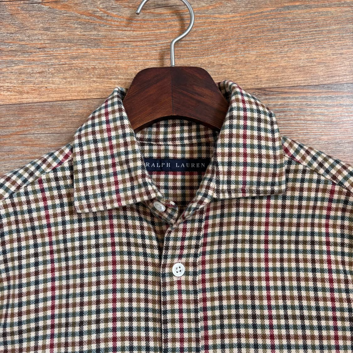 랄프로렌 정품 체크 셔츠 슬림핏 55 커프스 버튼 일본 폴로 수입  상품이미지3