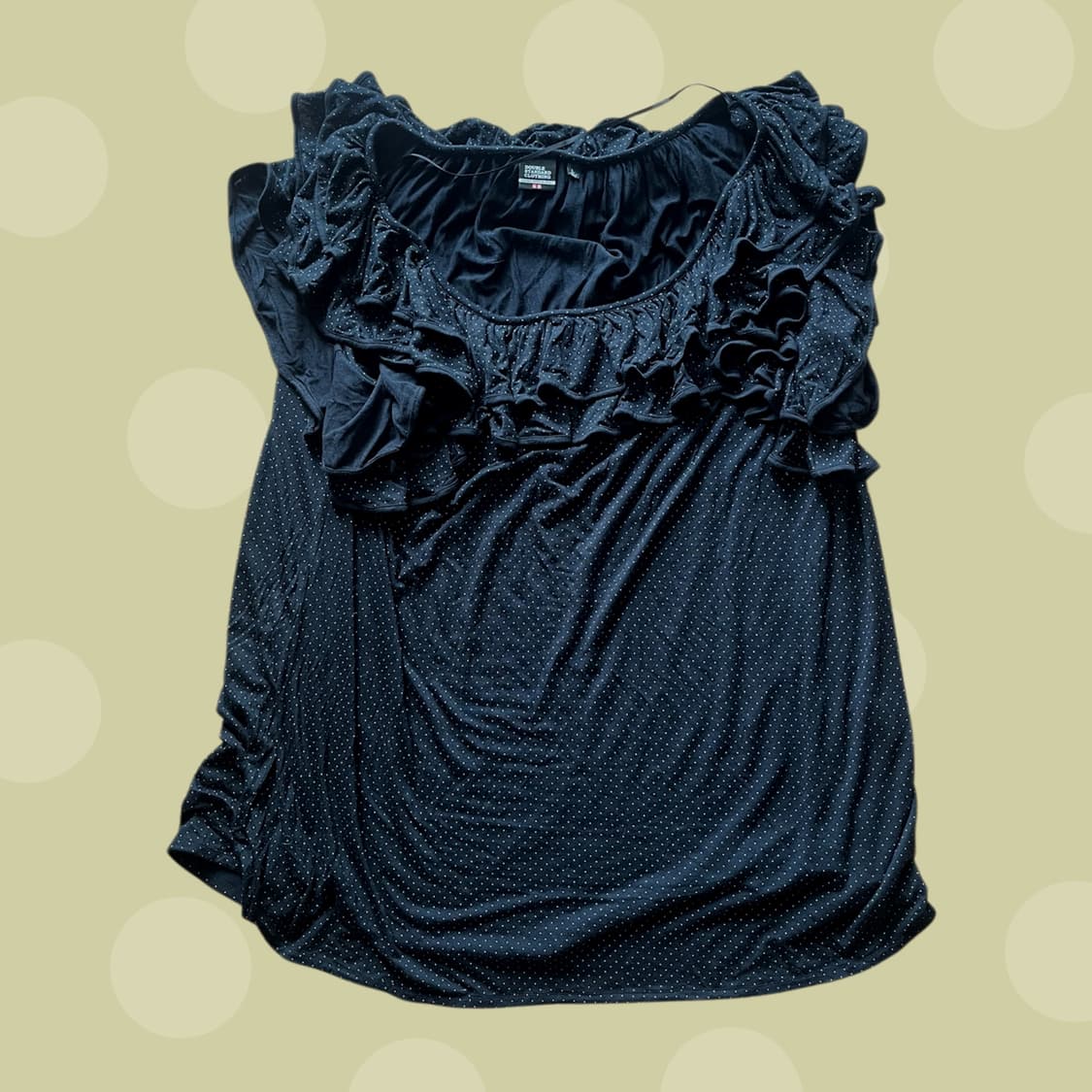 유니클로x더블스탠다드 져지 소재 땡땡이 블라우스 상품이미지6