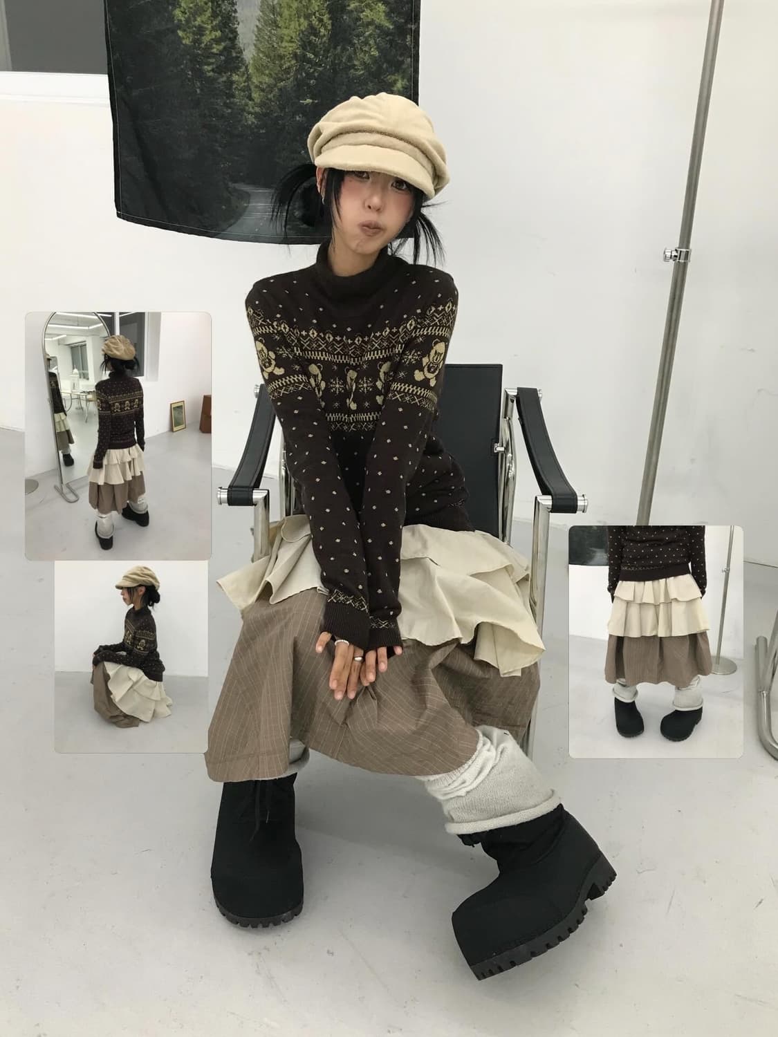 Hysteric Glamour Fxxk Bear Dots Knit 상품이미지1