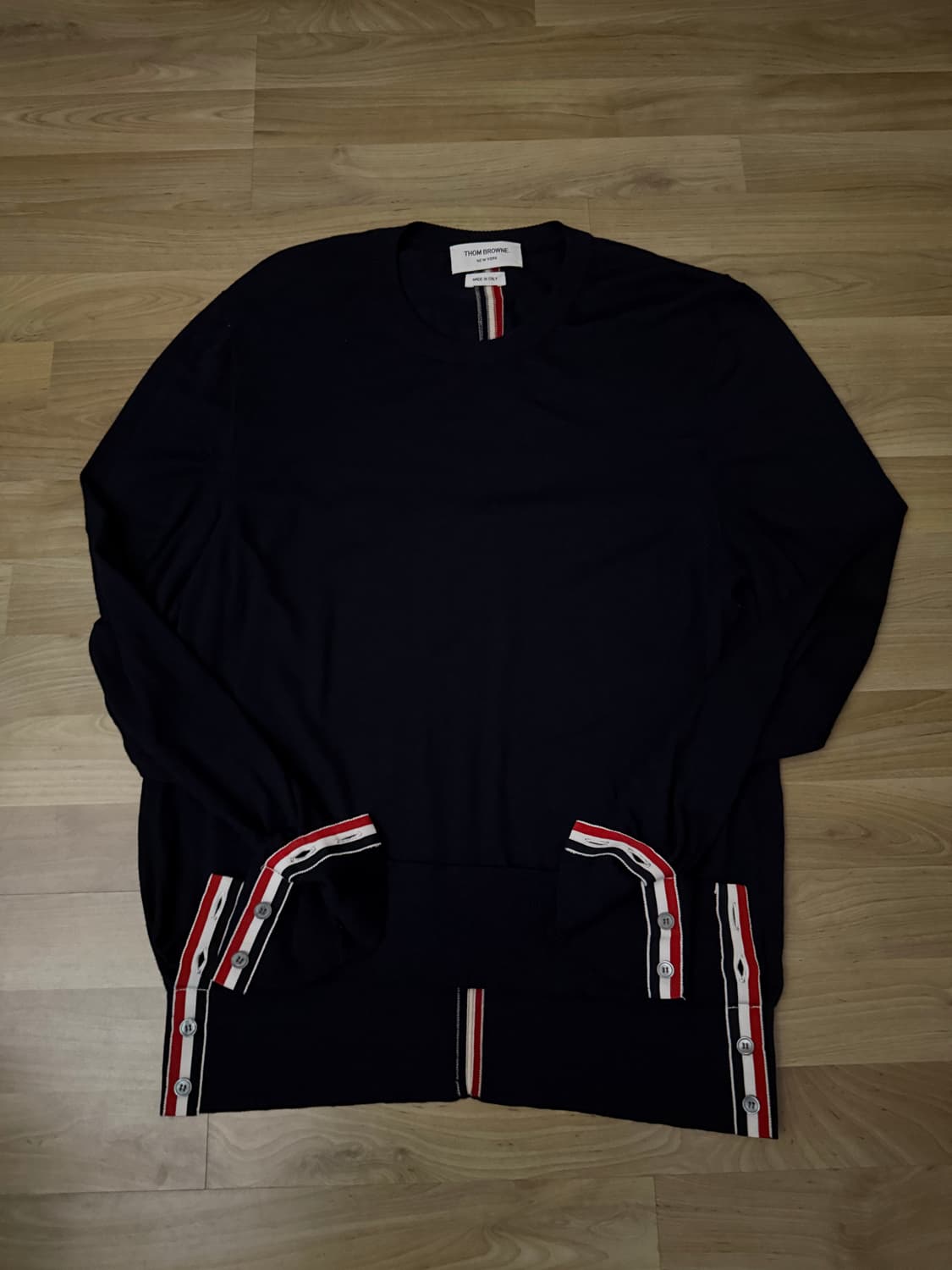 톰브라운 백삼선 메리노울 니트 상품이미지1