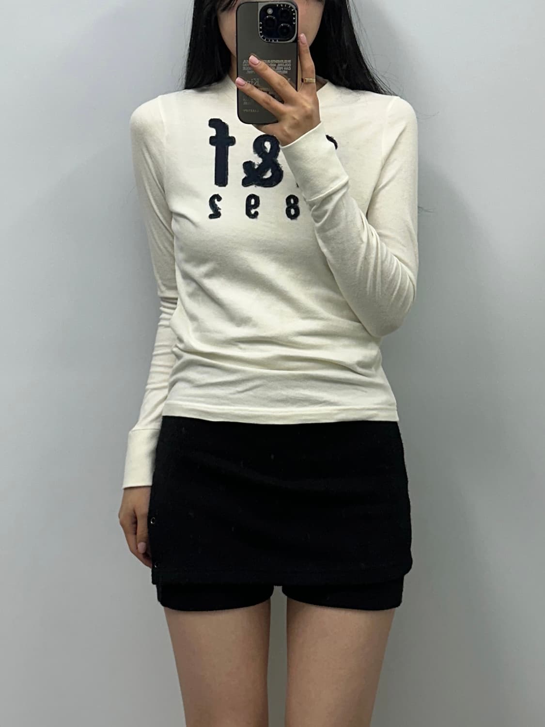 아베크롬비 y2k 와투케 아이보리 롱슬리브 긴팔티 상품이미지1