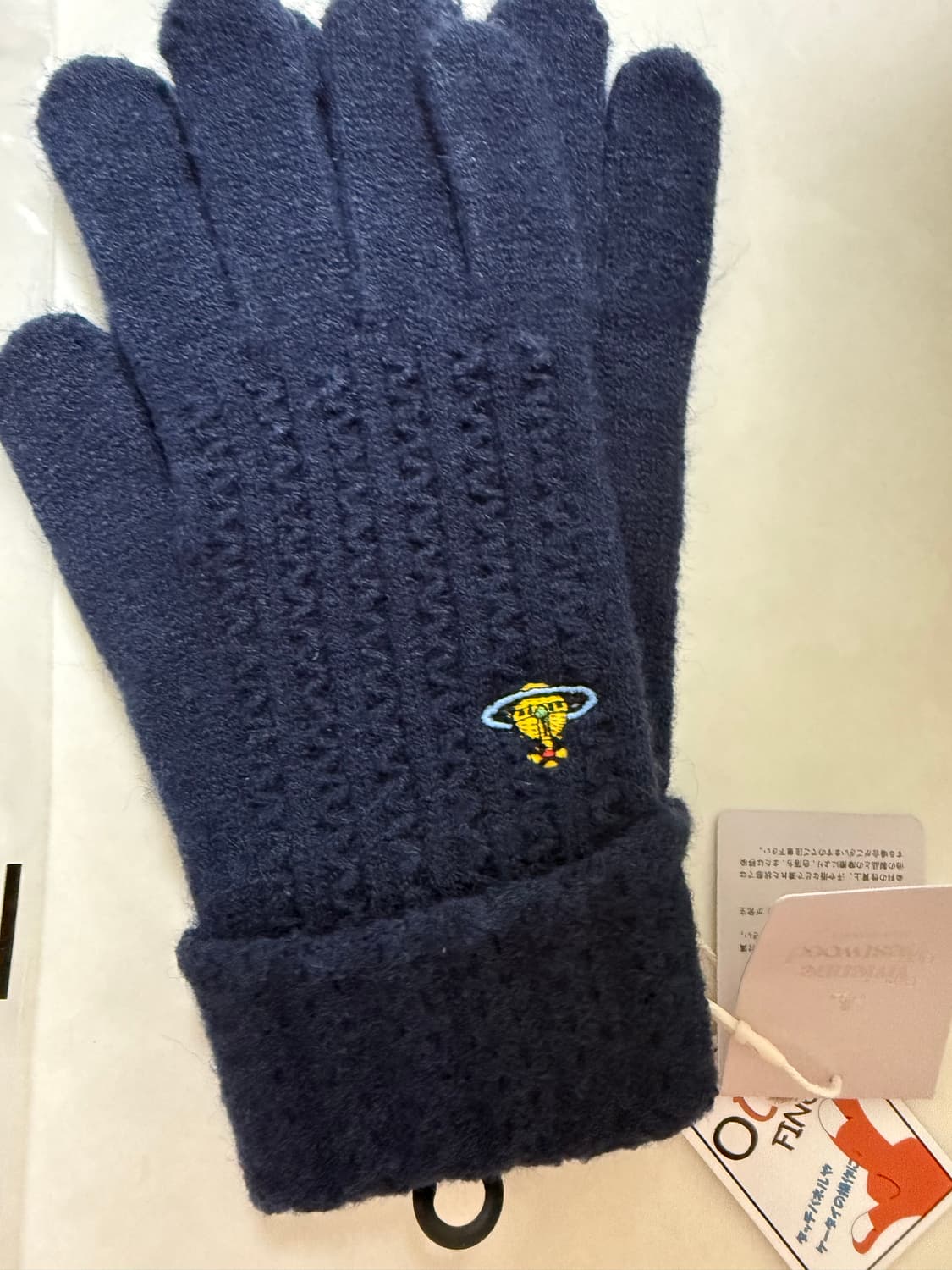 비비안 웨스트우드 니트 장갑 새상품 (네이비) 상품이미지2