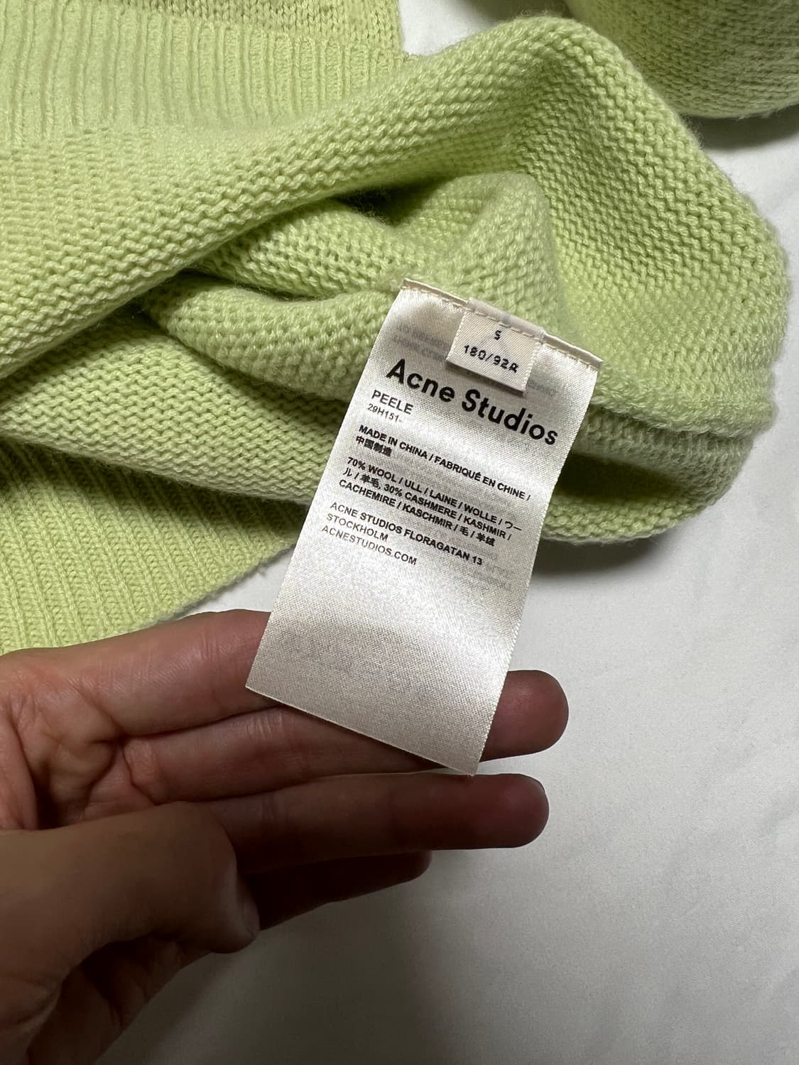 아크네 스튜디오 peele 캐시미어 니트 울니트 그린 상품이미지6