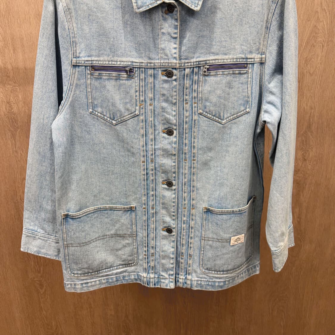 랄프 로렌 진스 컴퍼니 데님 자켓 워크 포켓 로고 패치 디테일 블루 상품이미지5