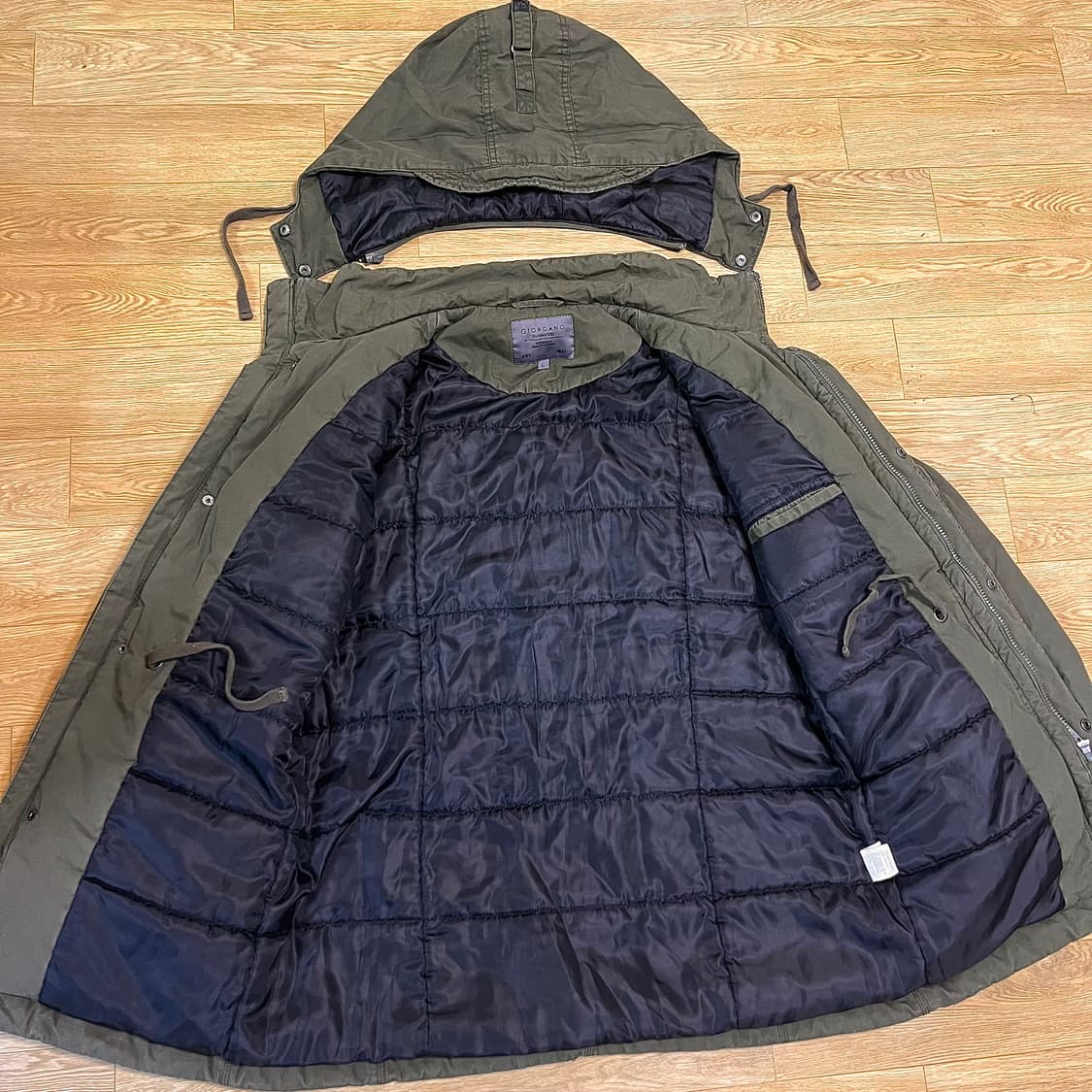 L) 지오다노 야상 경량 패딩 카키&올리브 상품이미지3