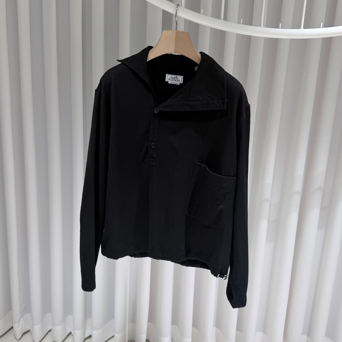 (A+/39(16.5)) / 에르메스 울 4버튼 카라 박시 폴로 셔츠 상품이미지2