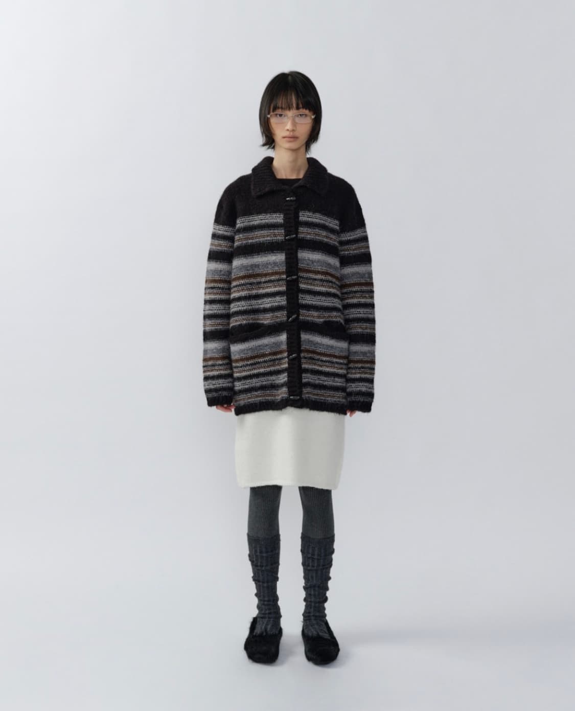 새상품 이어닝 WOOL TOGGLE REVERSIBLE KNIT COAT 상품이미지1
