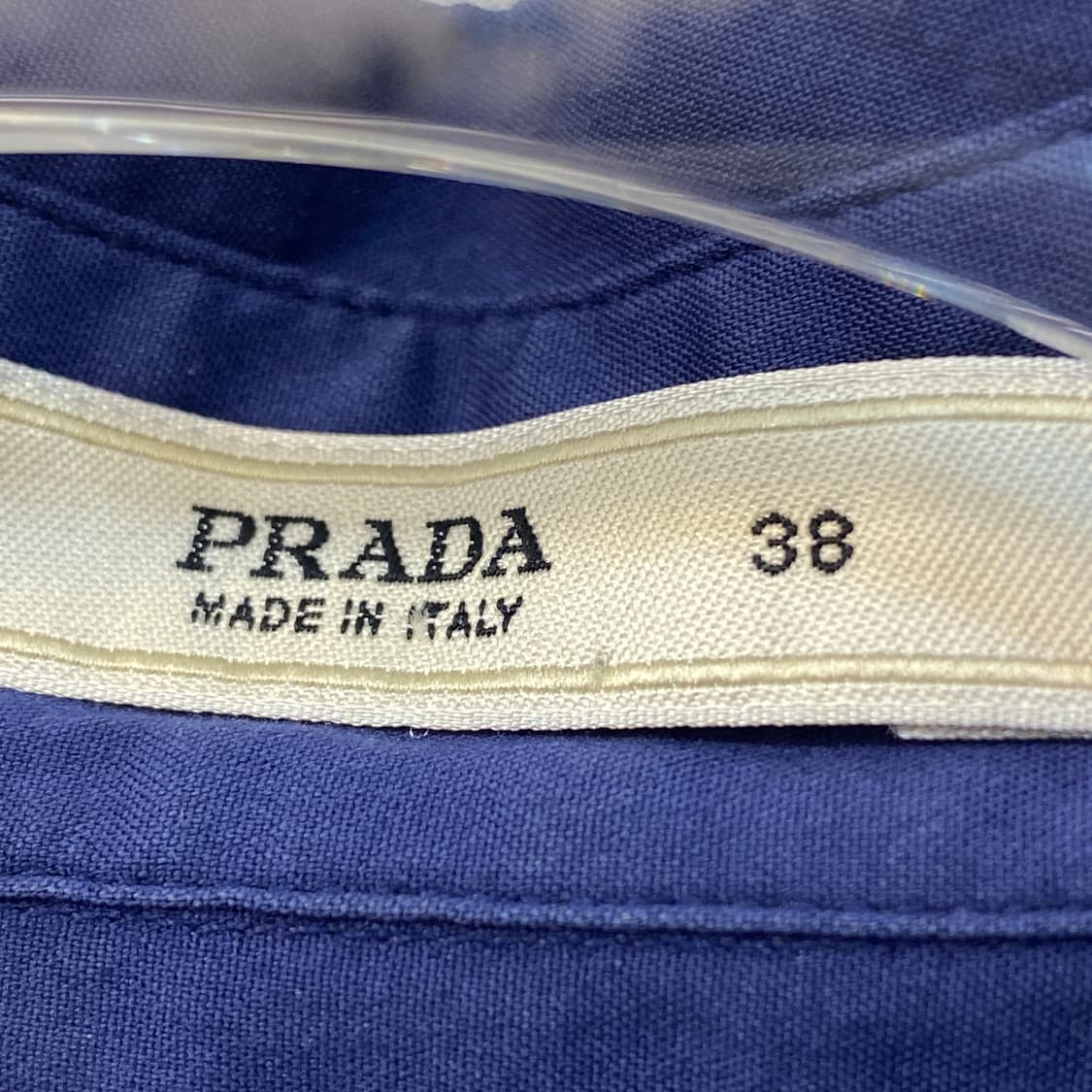 [55] 프라다 코발트블루 스판 하프 슬리브 셔츠 38 상품이미지5