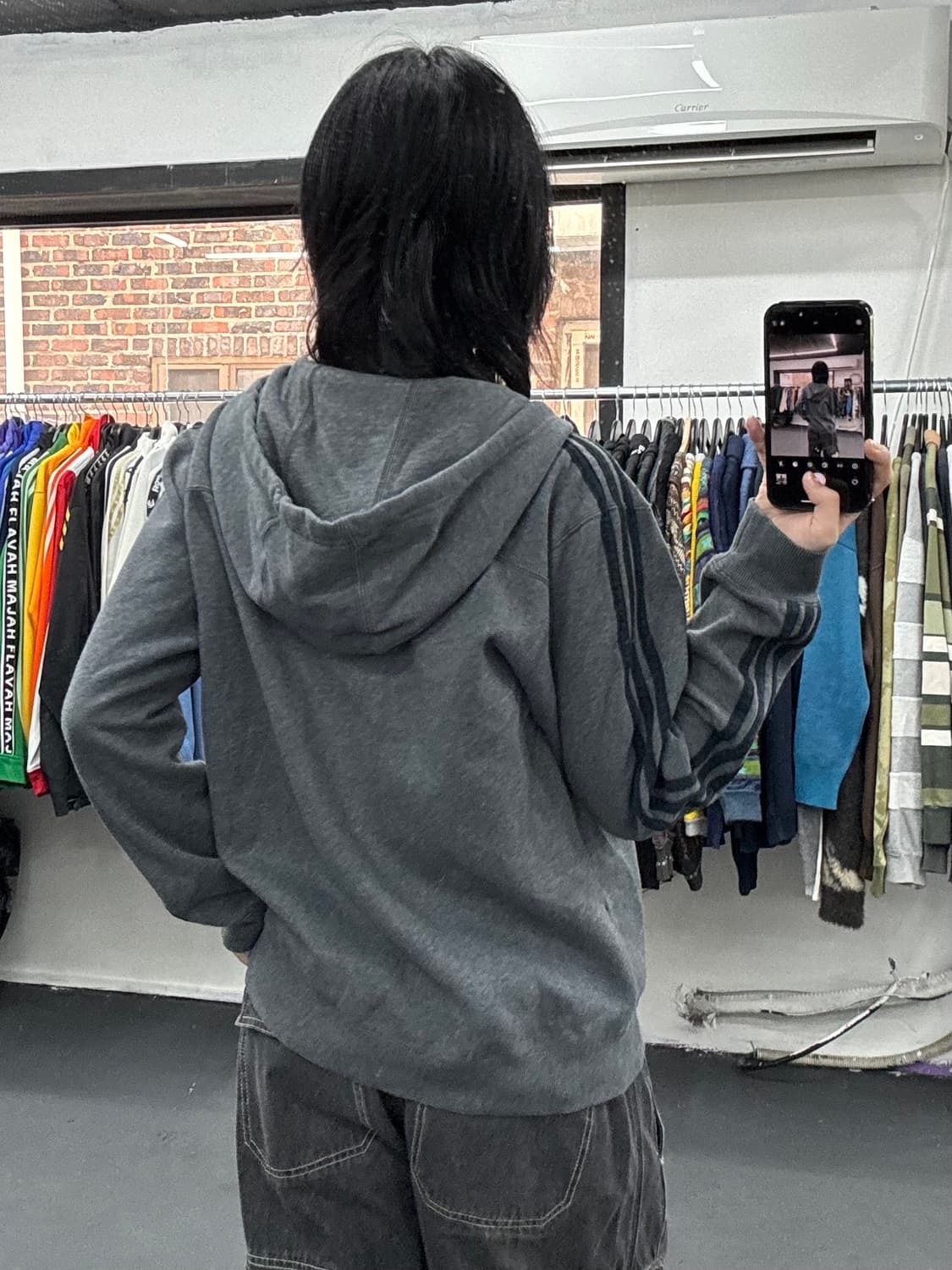 아디다스 파이어버드 그레이 후드집업 상품이미지4