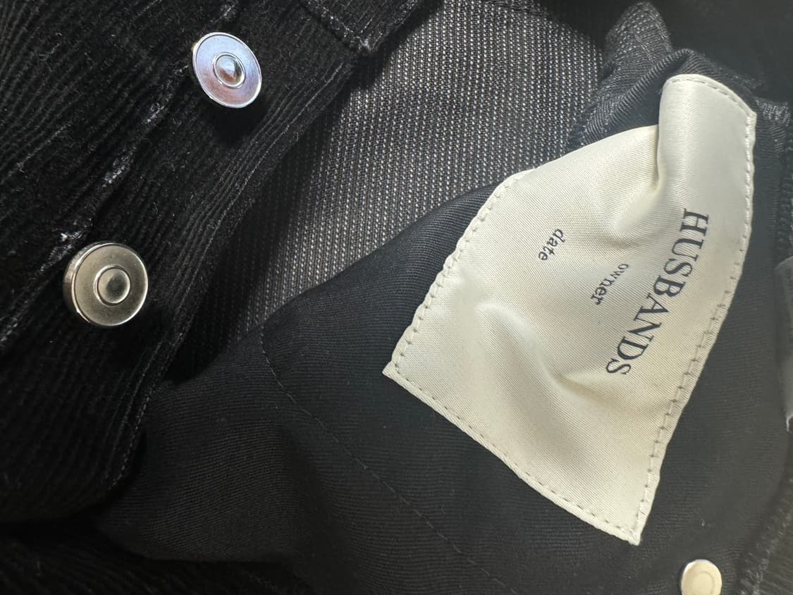 허즈밴드파리 코듀로이 블랙진 상품이미지4