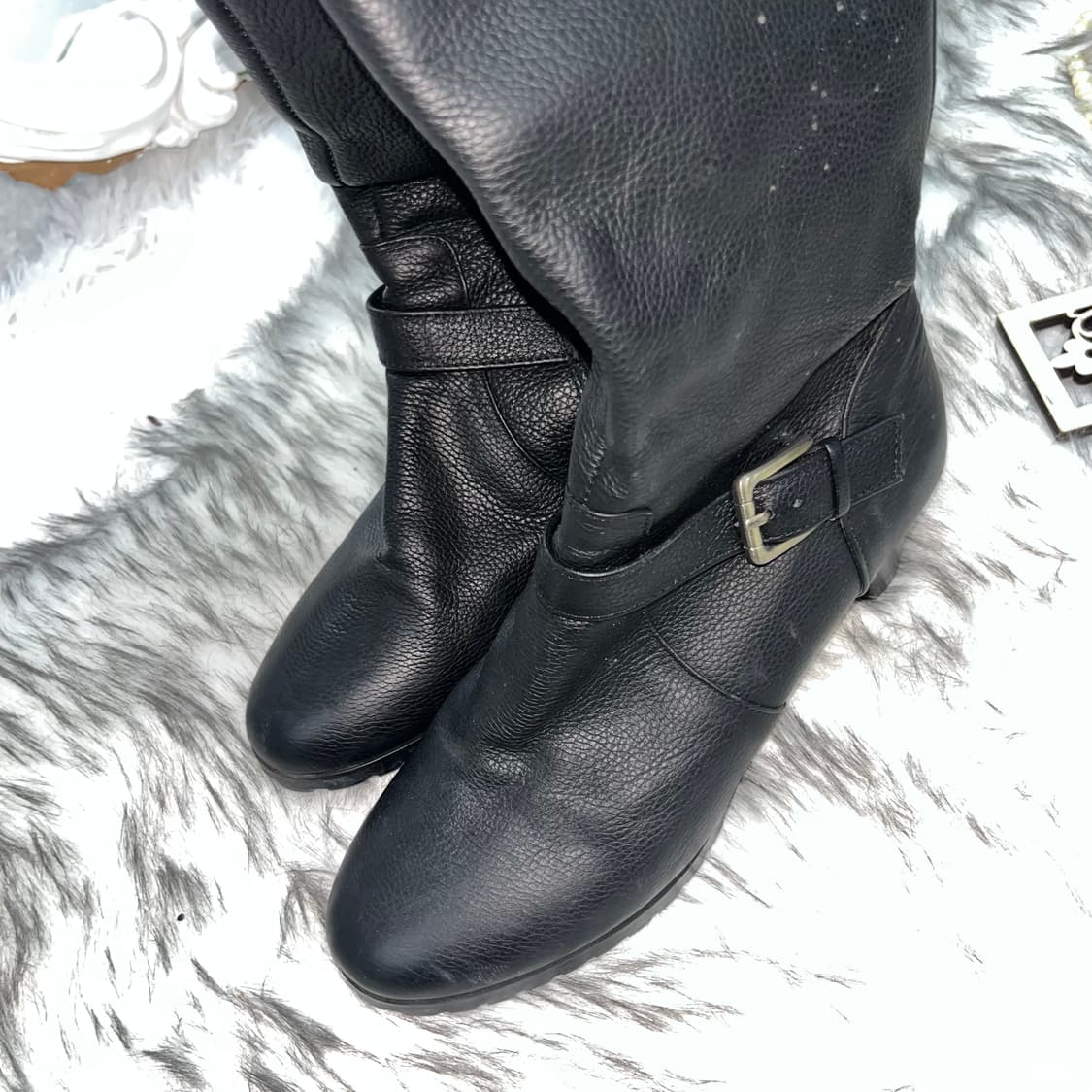 빈티지 블랙 더블벨트 부츠 상품이미지5