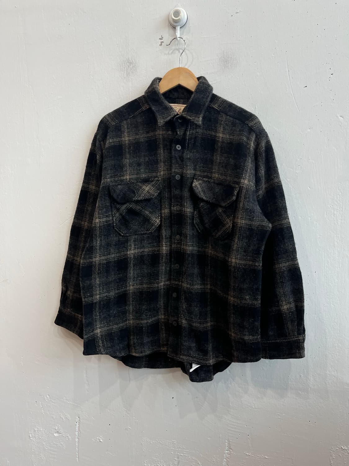 WOOLRICH 울리치 울 체크 셔츠 자켓 Made in USA (L) 상품이미지1