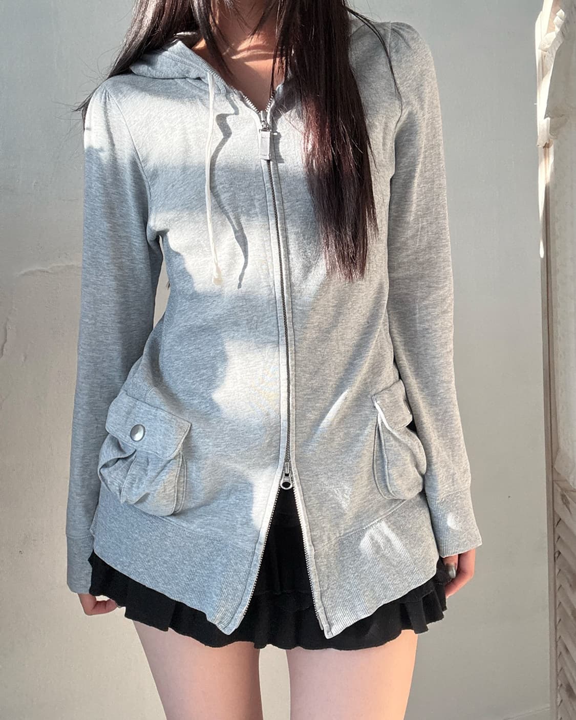Gray y2k zip-up 상품이미지7