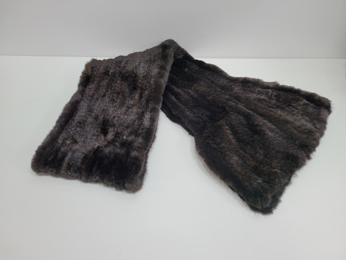 천연 밍크 머플러 / 총장 170 다크브라운  상품이미지2