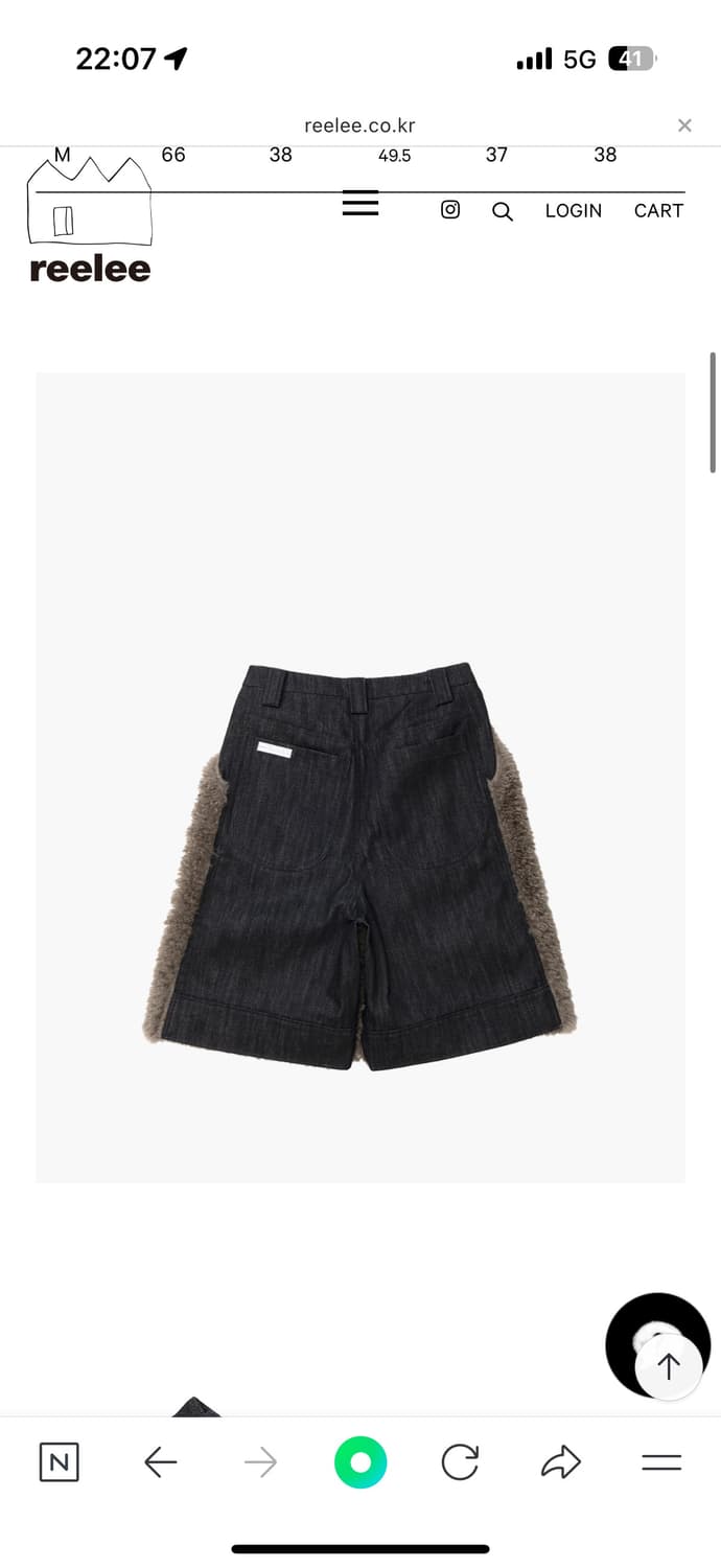 언노운블루 부클 데님 팬츠 (블랙카키) M 상품이미지2