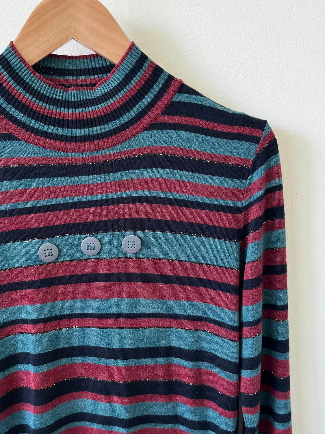 INTELLECTION 미드 버튼 터틀넥 상품이미지2