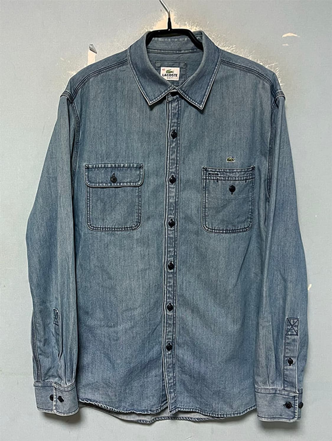라코스테 남자 포켓 데님셔츠 춘추 L 100 상품이미지1