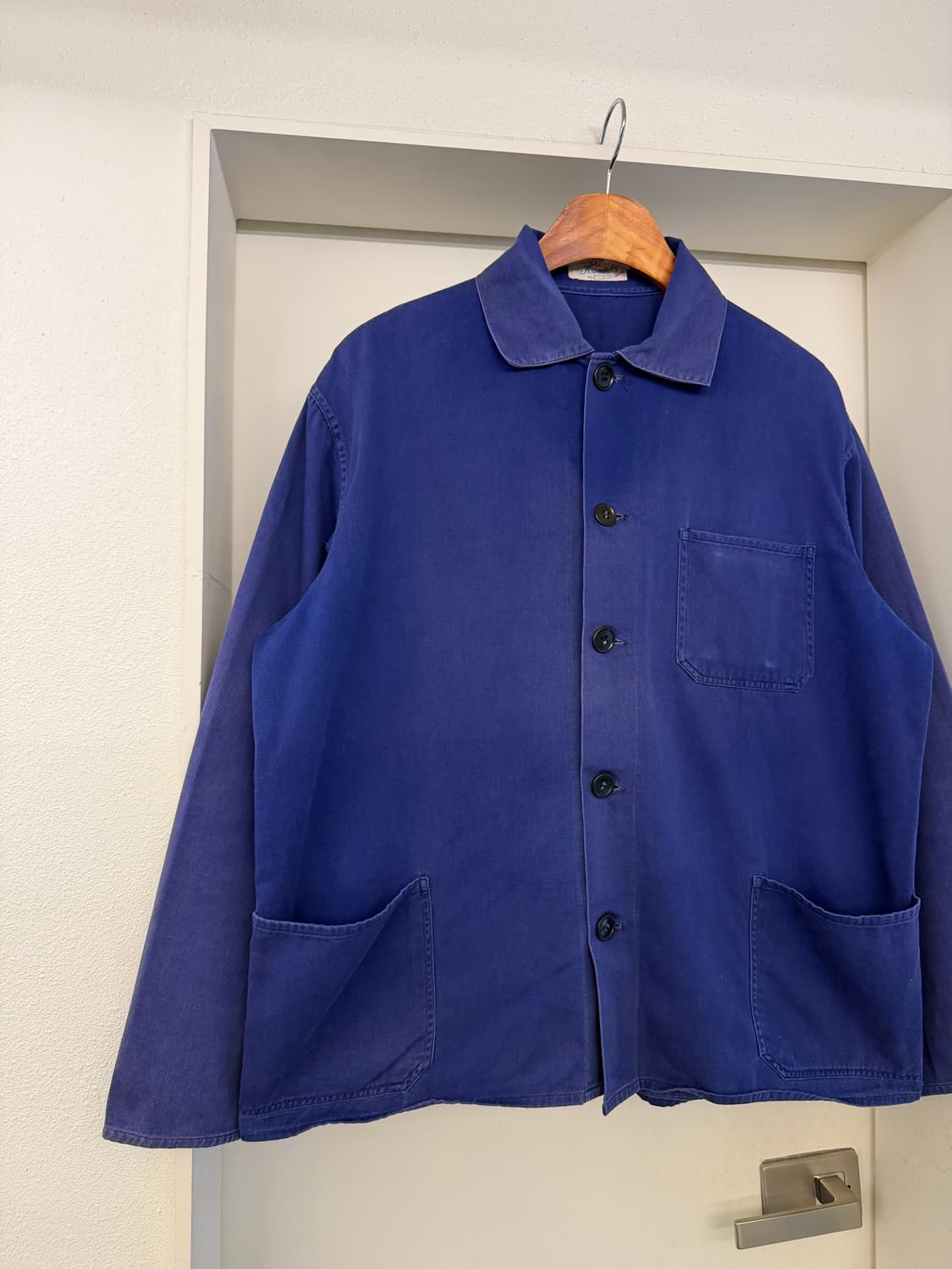 1970s FRIENDSHIP INDIGO BLUE 페이드 프렌치워크자켓 상품이미지3