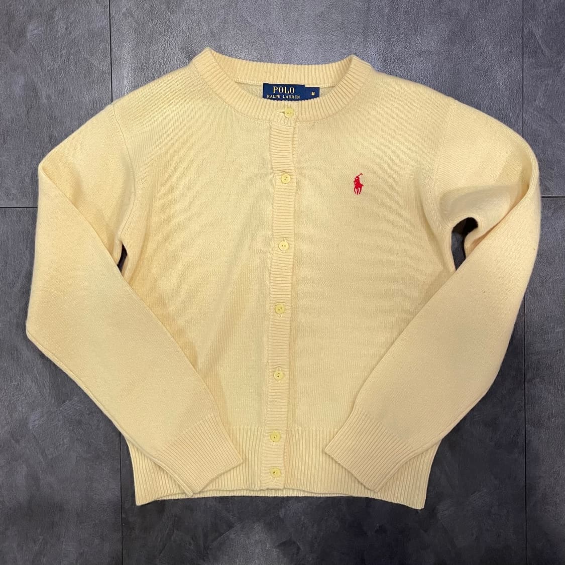[IM] polo 폴로랄프로렌 라이트 옐로우 가디건니트 상품이미지3
