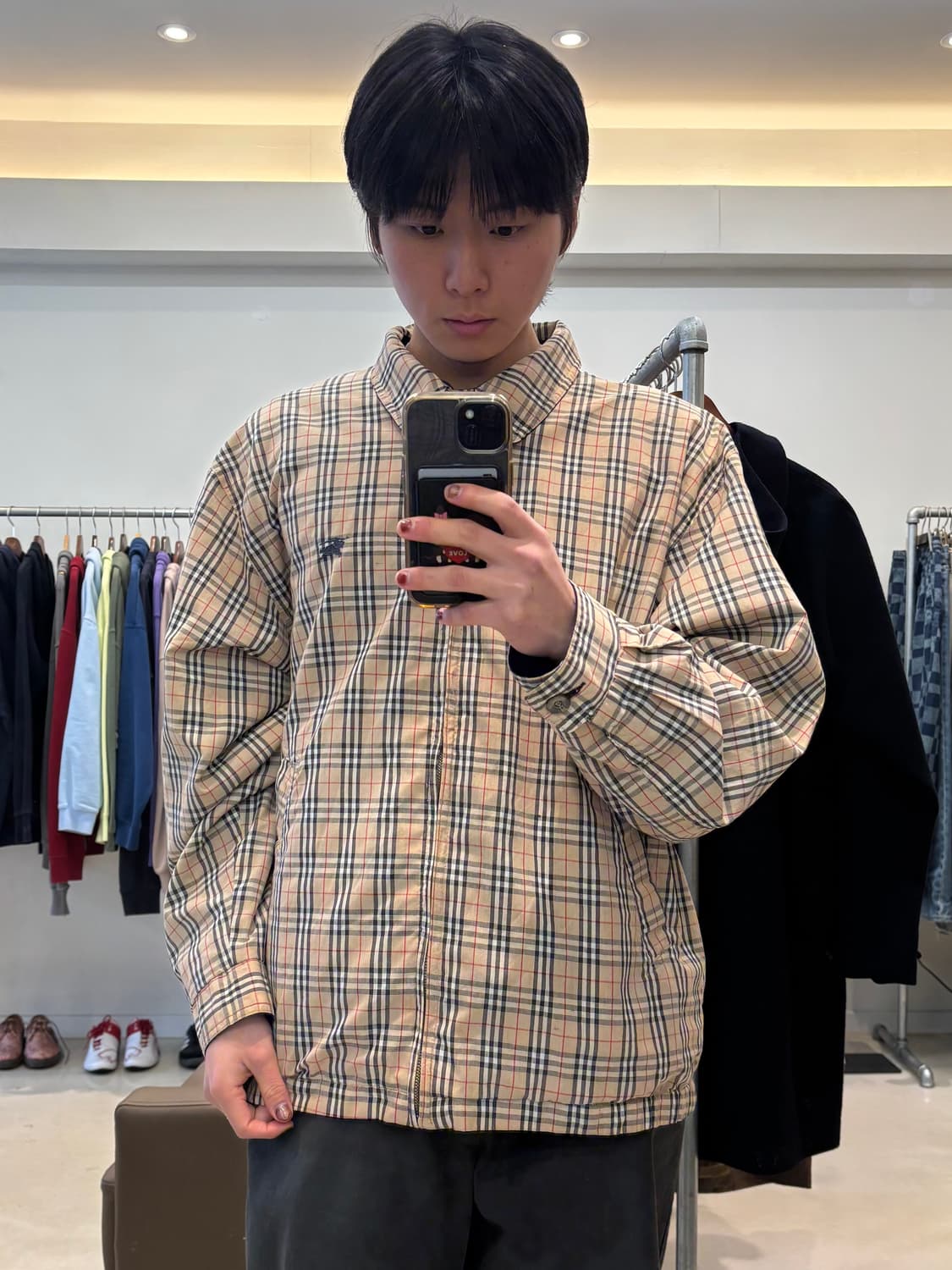 00s 버버리 노바 체크 리버시블 블루종  상품이미지7