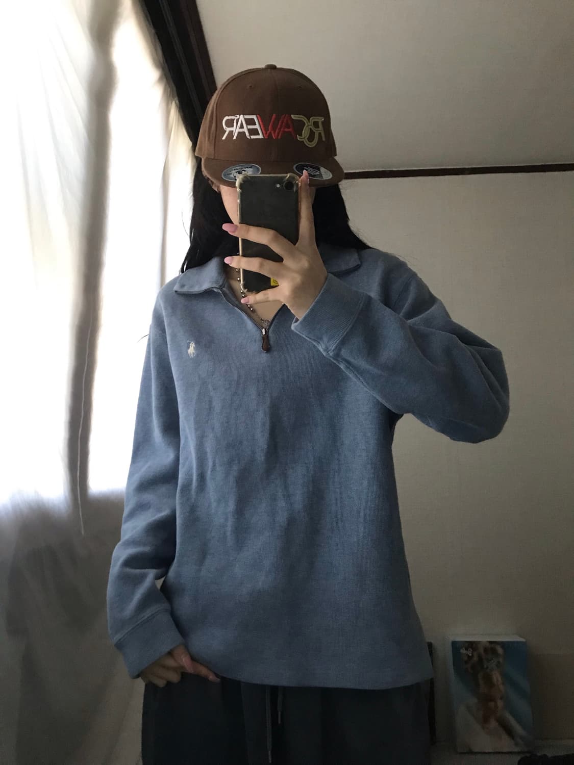 폴로 연하늘 반집업 상품이미지2