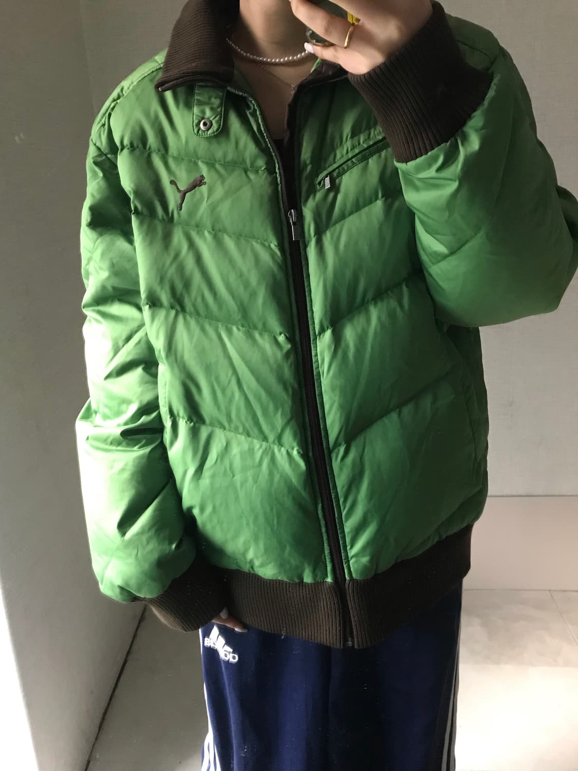 푸마 그린 브라운 패딩 상품이미지2