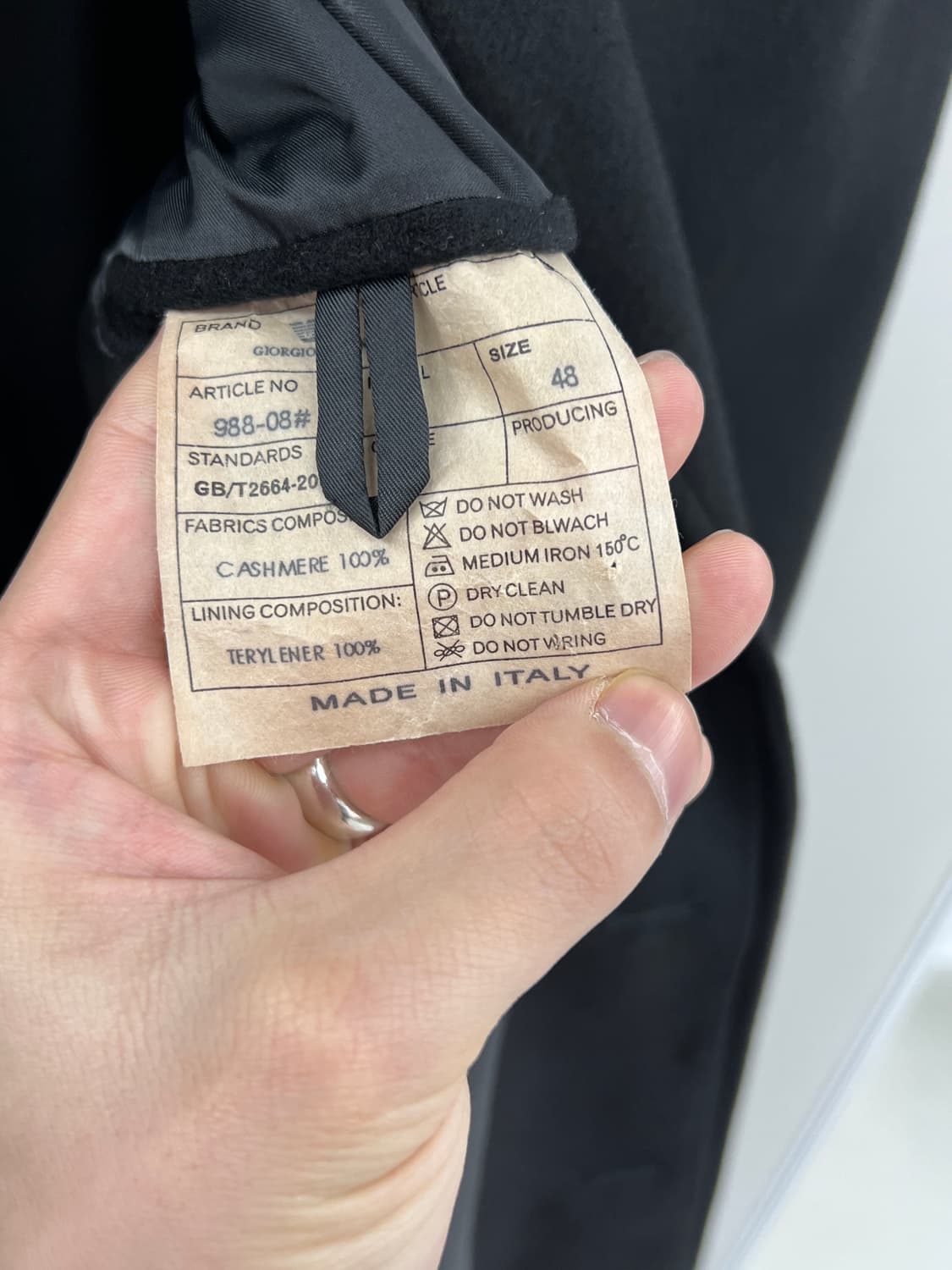 조르지오 아르마니 캐시미어 100 코트 상품이미지5