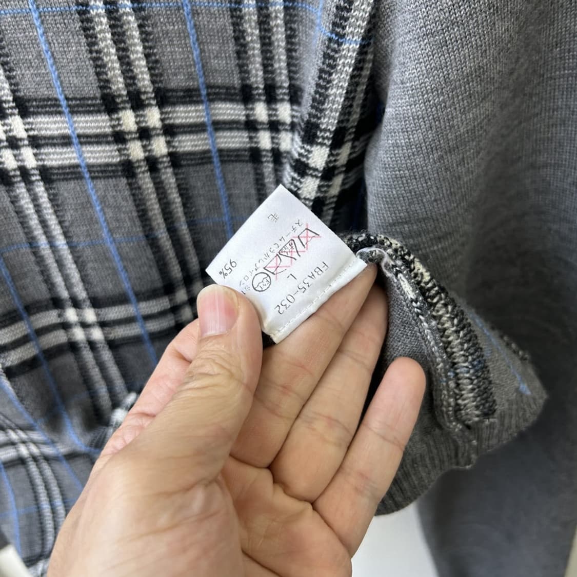 15345 - 버버리 체크 울 니트 (울 95%) 상품이미지3