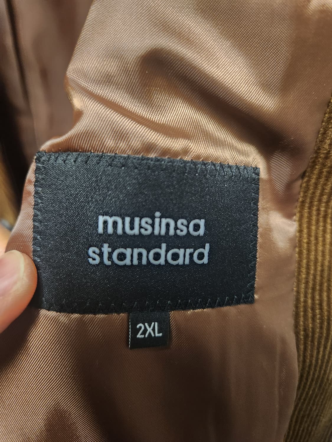 24fw 무신사 코듀로이 블레이져 브라운 2XL 상품이미지2