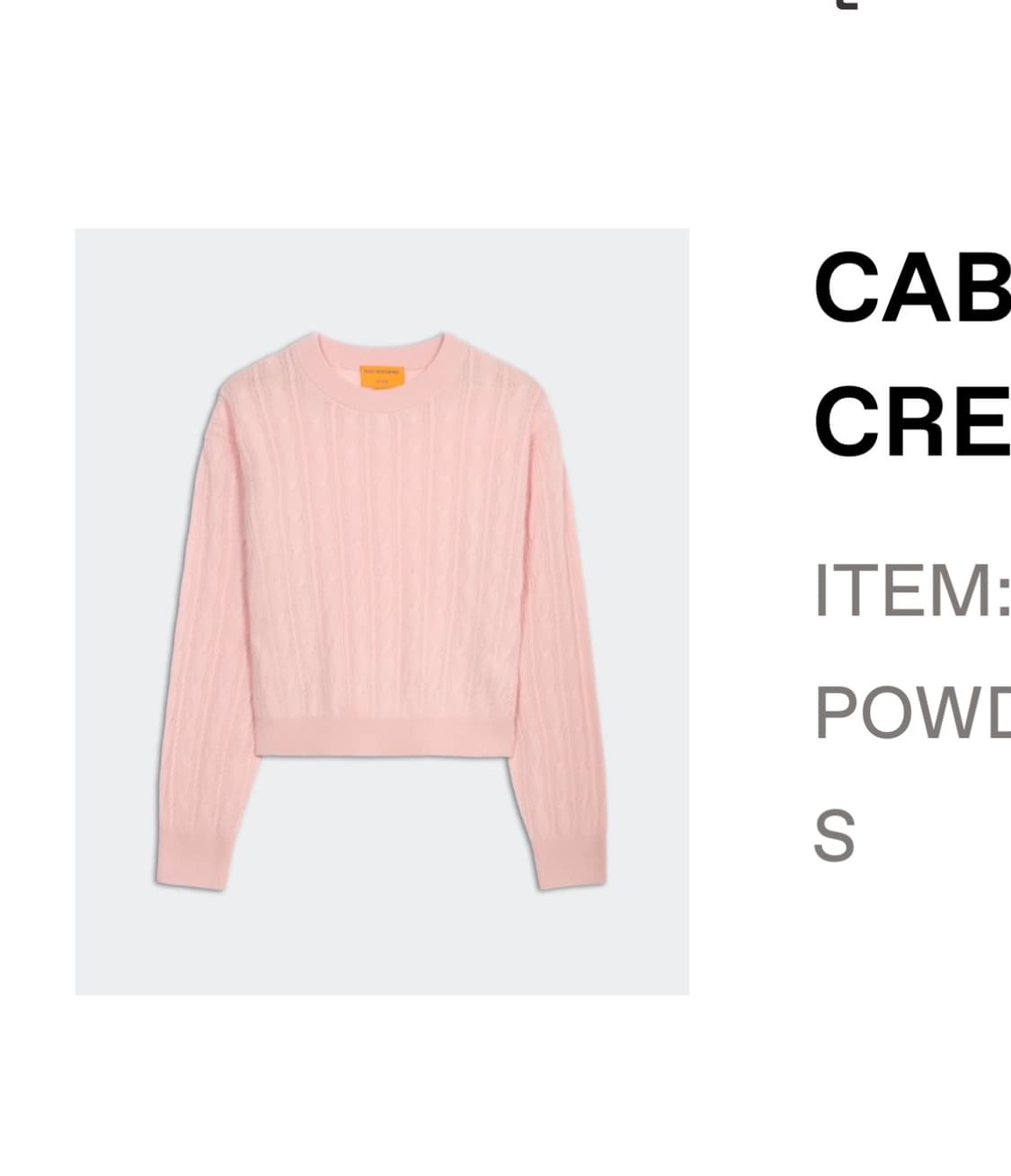 게스트인레지던스 guest in residence 케이블 니트 s 상품이미지1