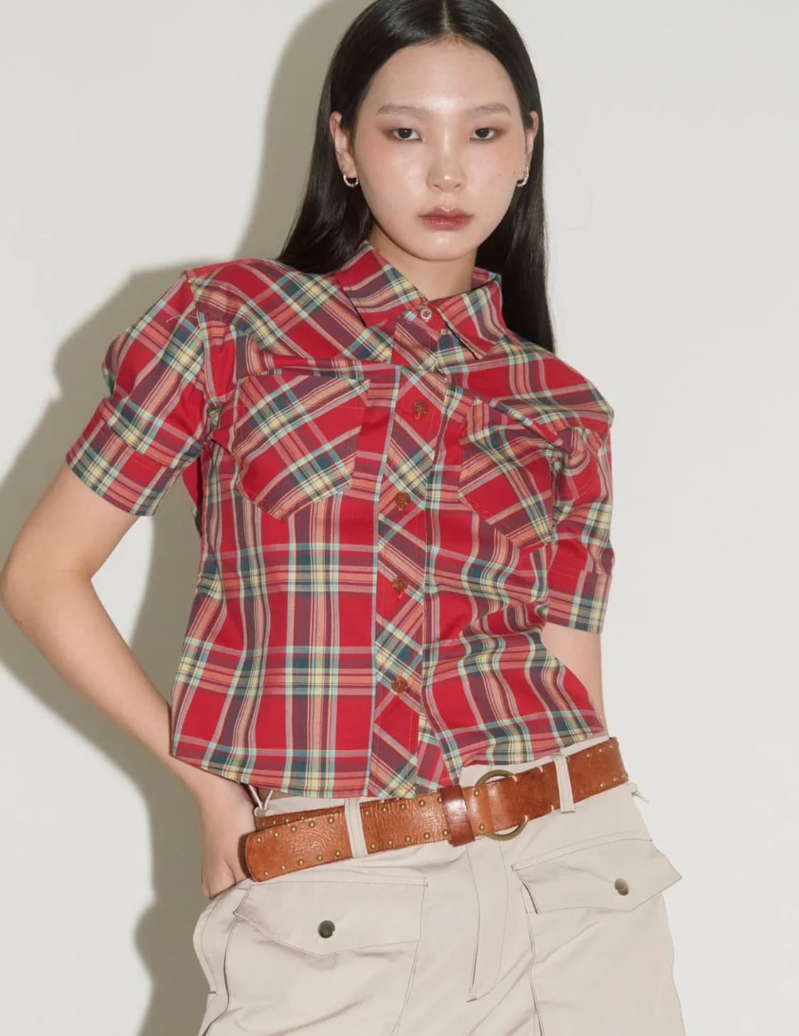 헤레틱 WESTERN CHECK SHIRT / red 상품이미지1