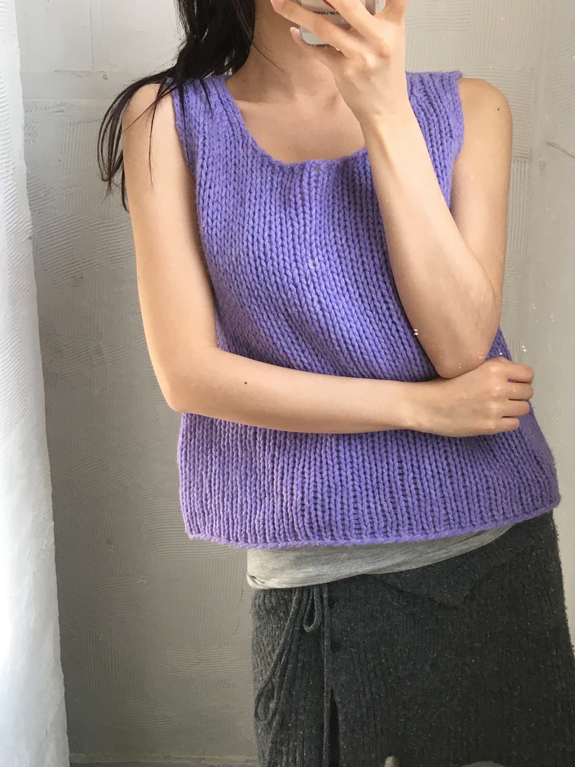 Max Mara 막스마라 퍼플 니트 나시  상품이미지1