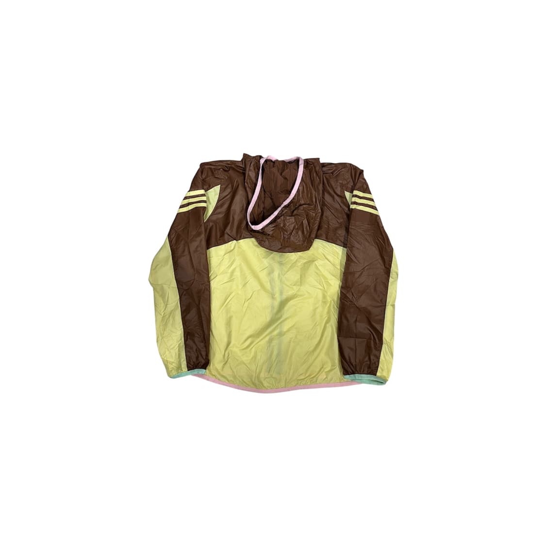 아디다스 브라운 피스타치오 두쫀쿠 배색 후드 바람막이 자켓 M 상품이미지6