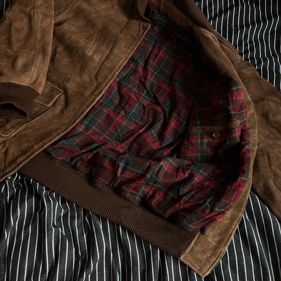 80s 폴로 컨트리 스웨이드 자켓 브라운 XL 상품이미지5