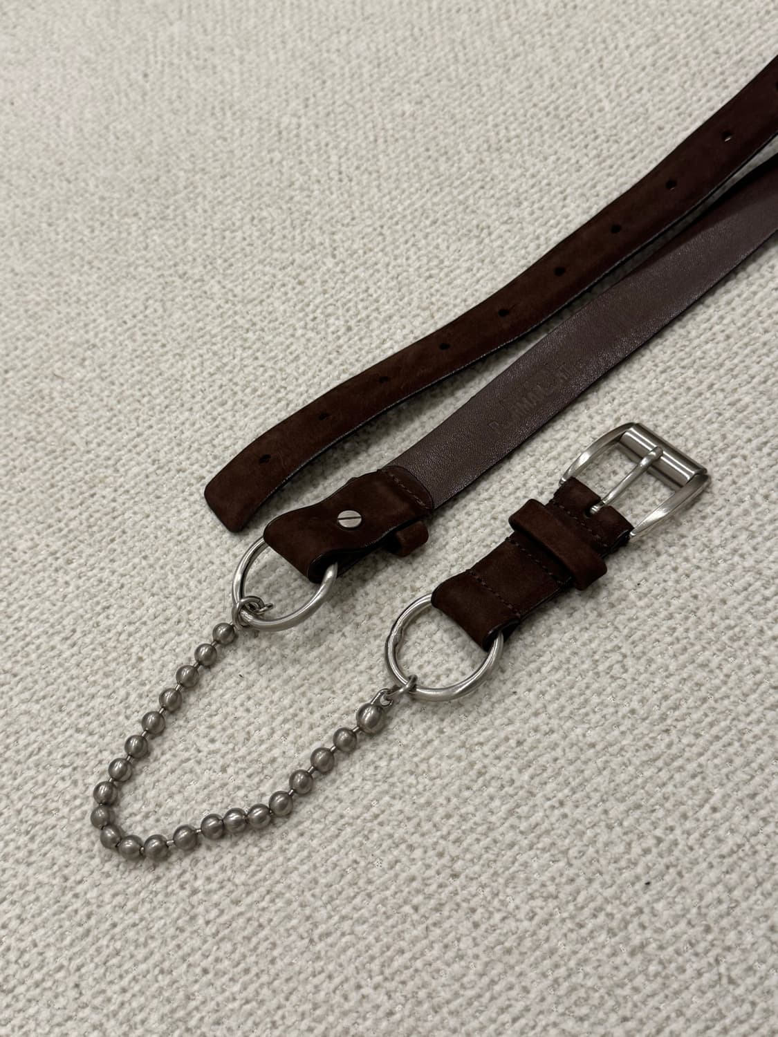 이세이미야케 스웨이드 볼체인 브라운 벨트 상품이미지3