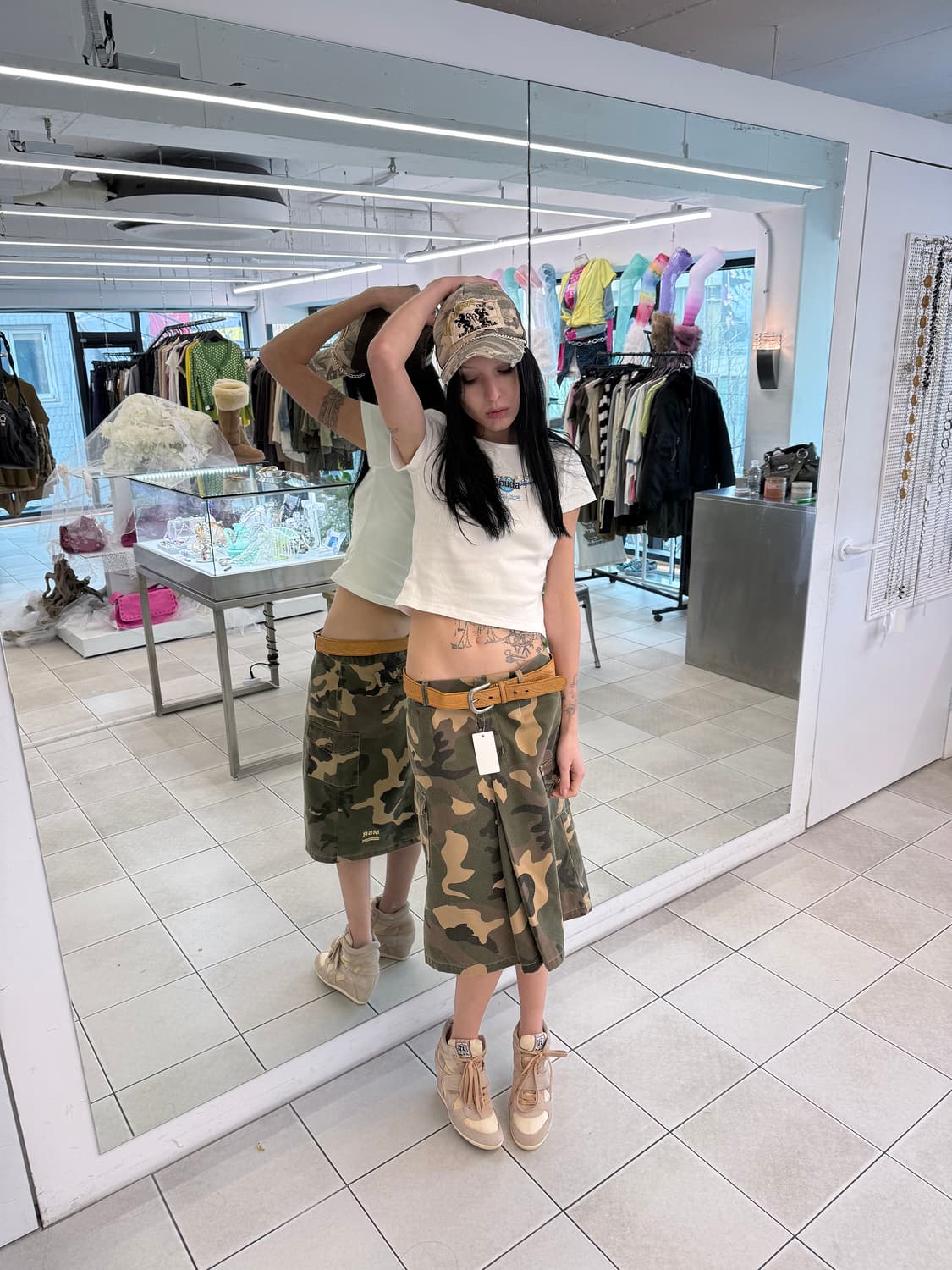 camo cargo skort 상품이미지2