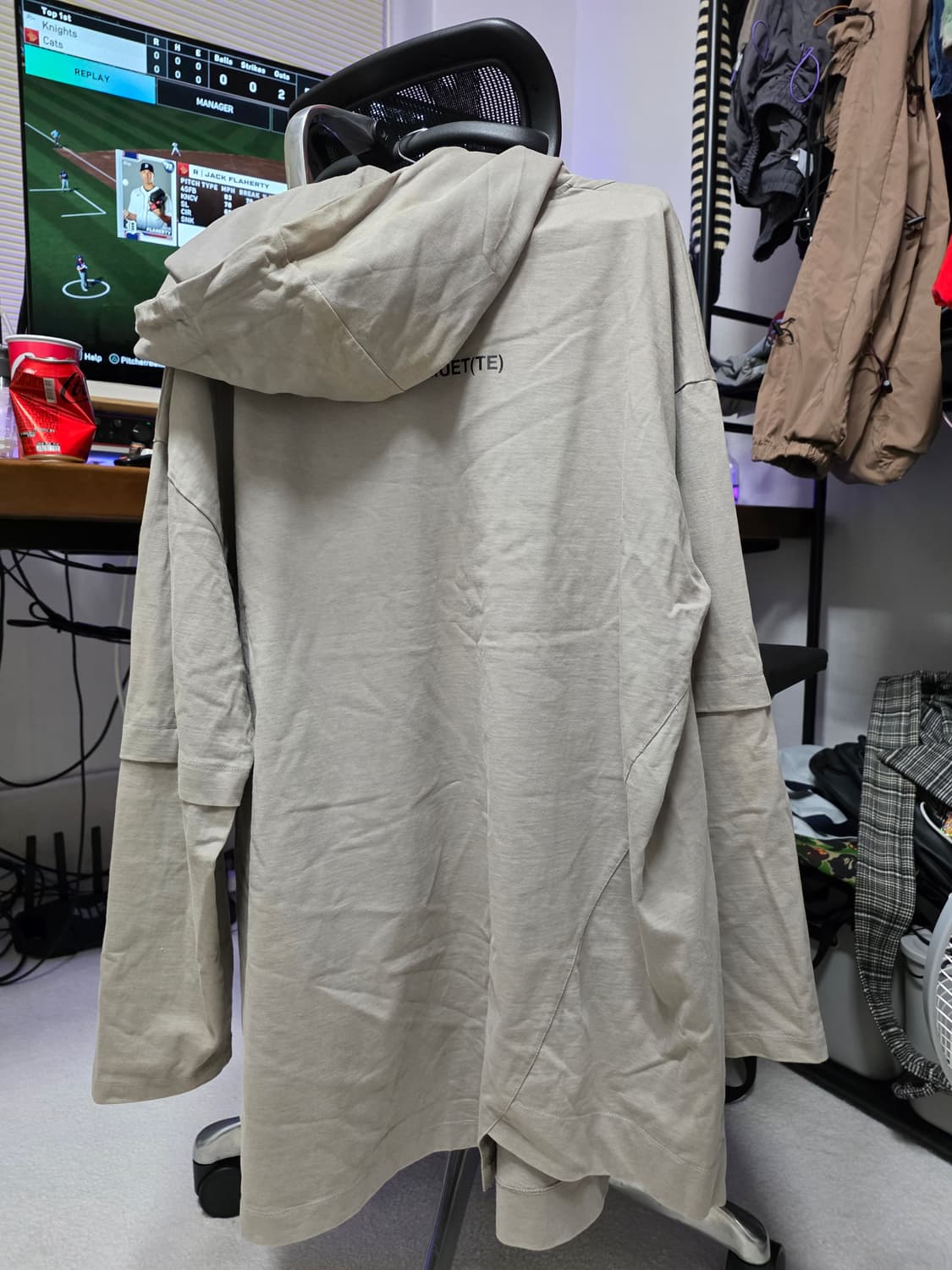 Sounds bmuette 비대칭 갤러리 후드 그레이 xl 상품이미지2