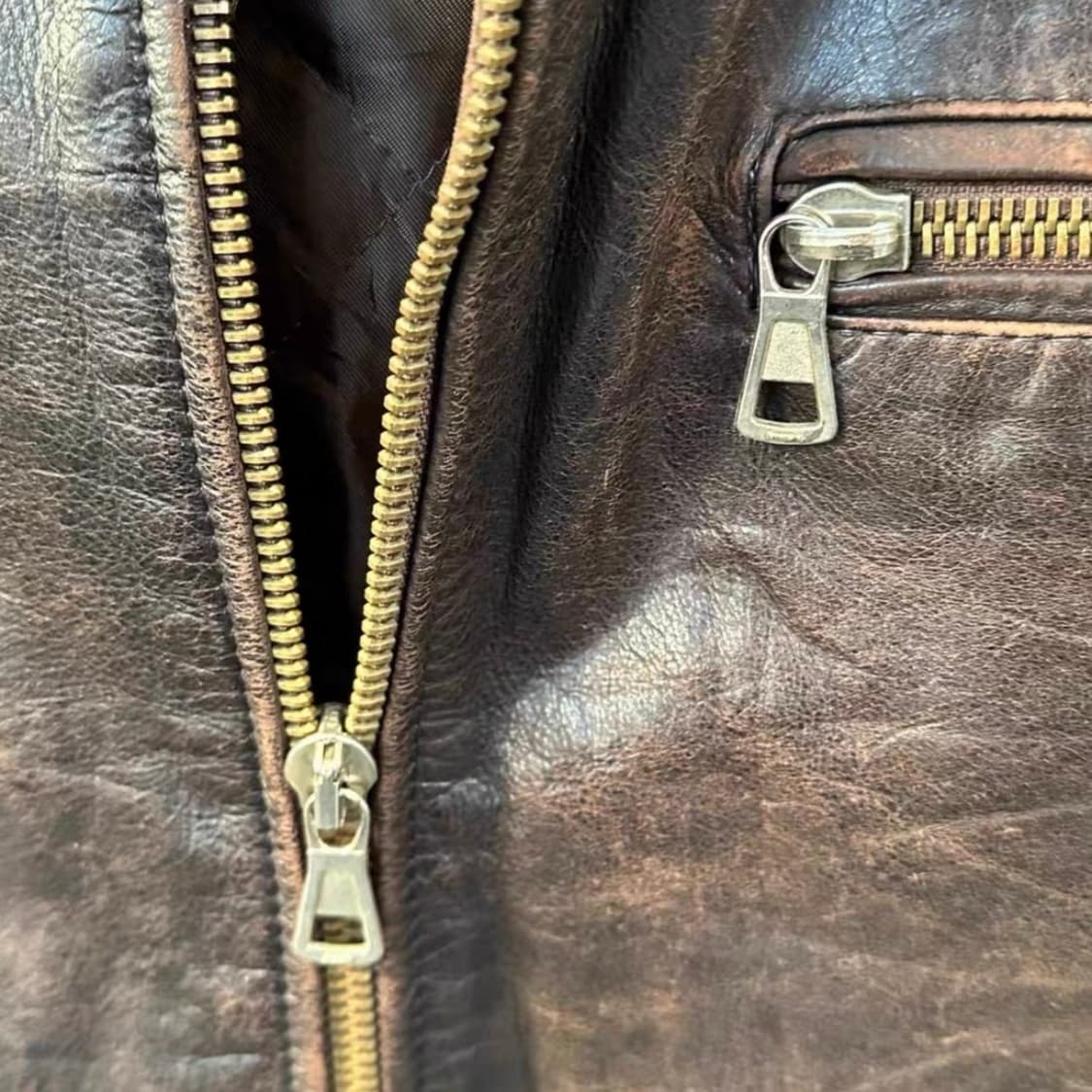  [Dandy Bros] 90s 빈티지 카우하이드 바이커 레더 자켓 상품이미지5