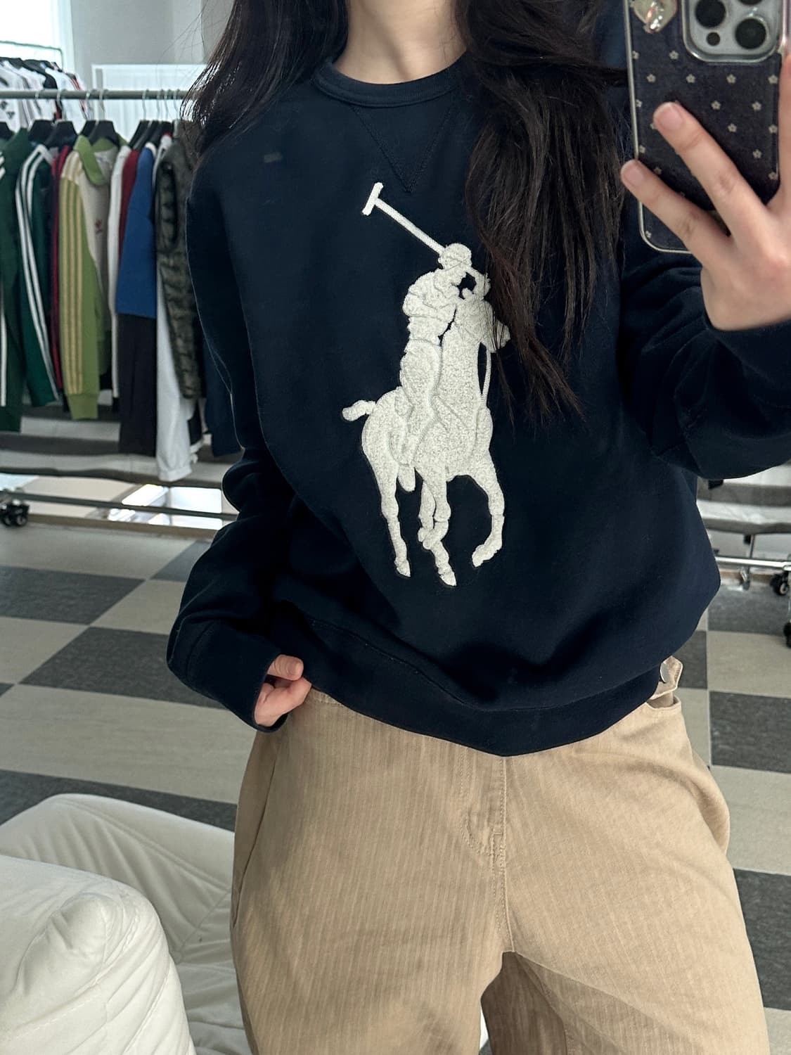 폴로 랄프로렌 빅포니 네이비 맨투맨 상품이미지4