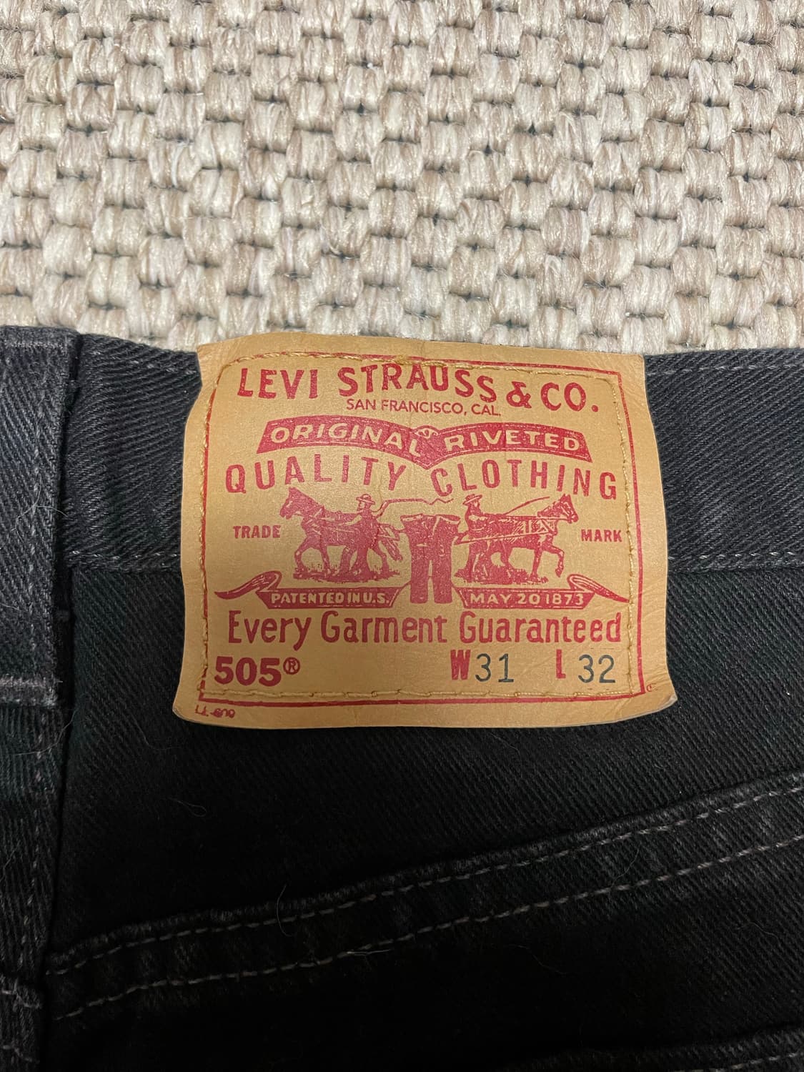 90‘s 빈티지 리바이스 505 black USA 상품이미지3