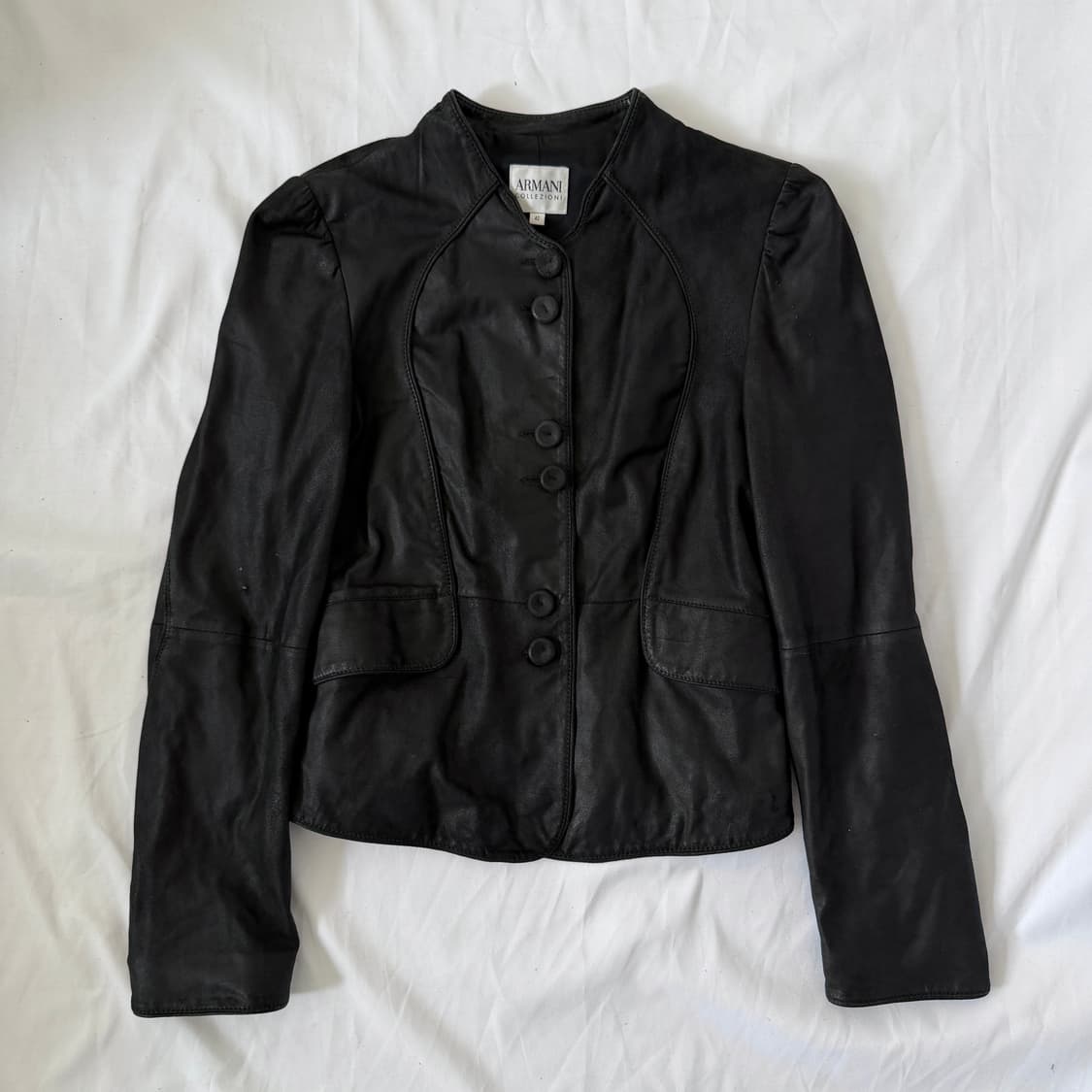아르마니 꼴레지오니 고트 스킨 레더 자켓 상품이미지3