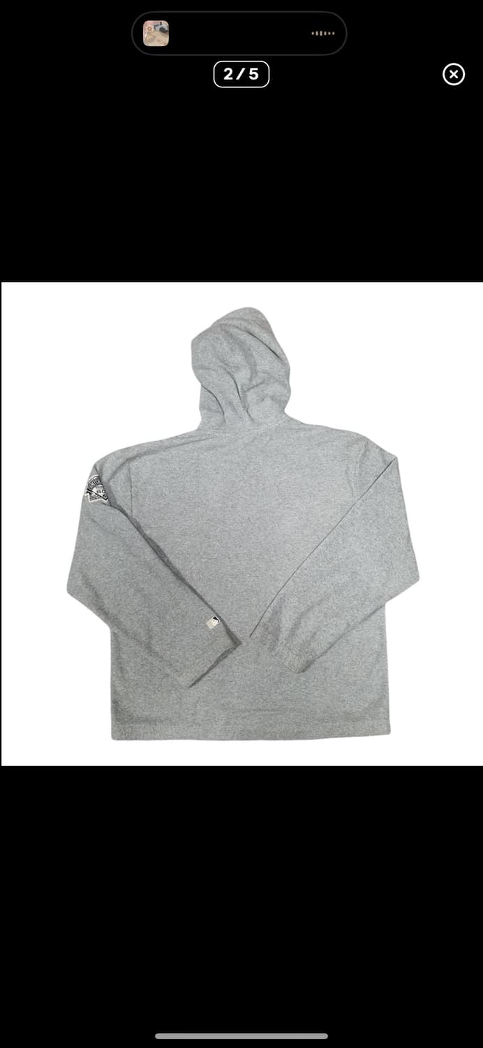 바배) MLB 시카고 그레이 플리스 후드 집업 상품이미지2