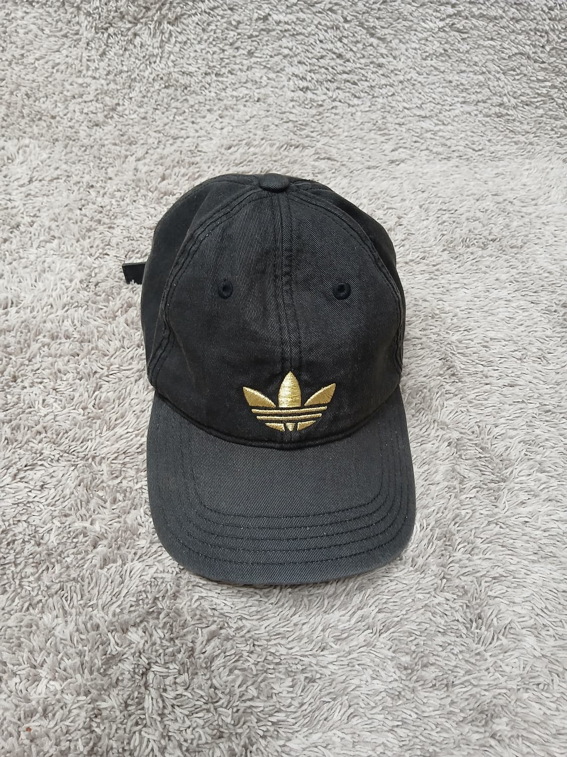 빈티지 워싱 아디다스 골드 삼선 볼캡 상품이미지9